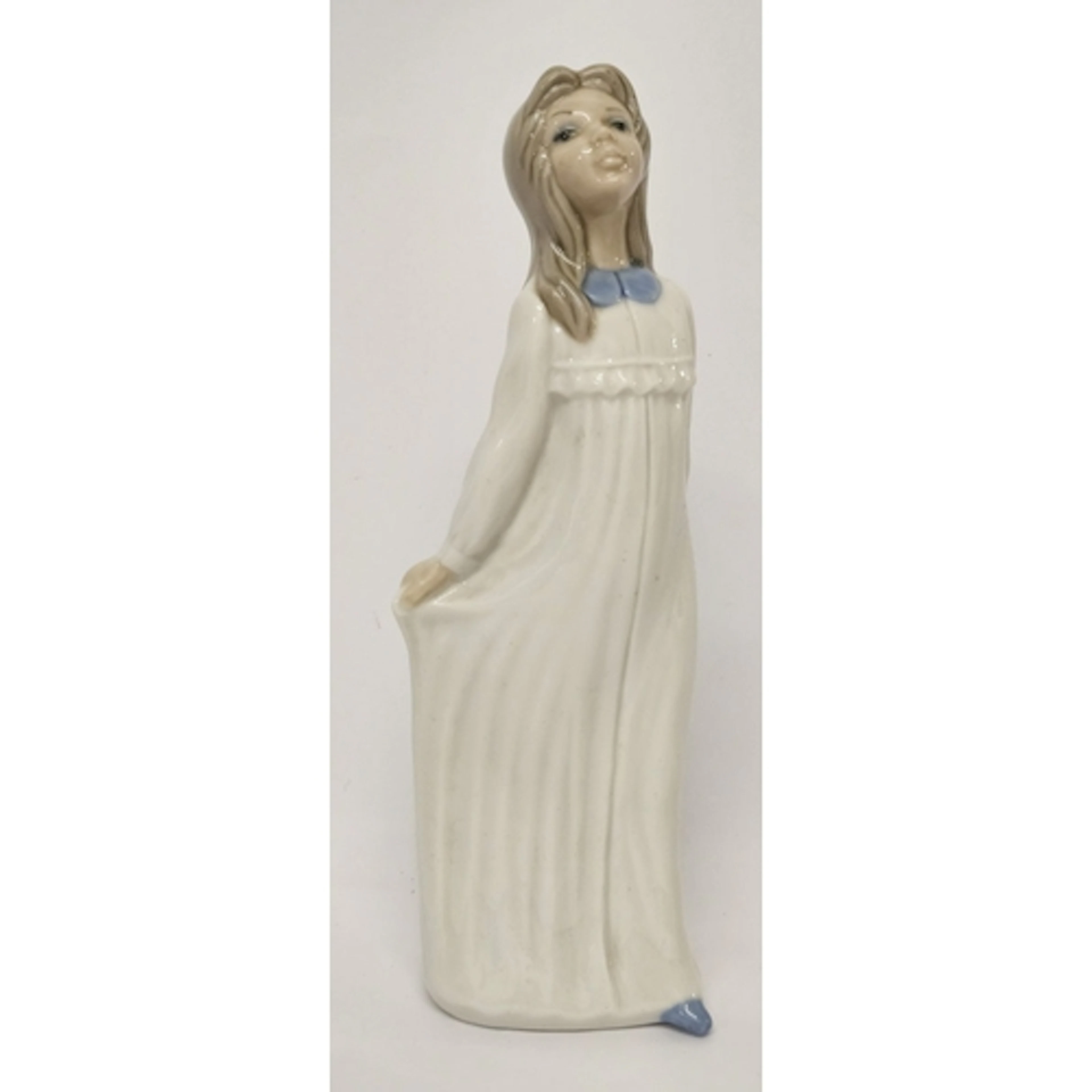 Vintage Tengra Young Girl in a Nightgown Porcelain Figurine ...