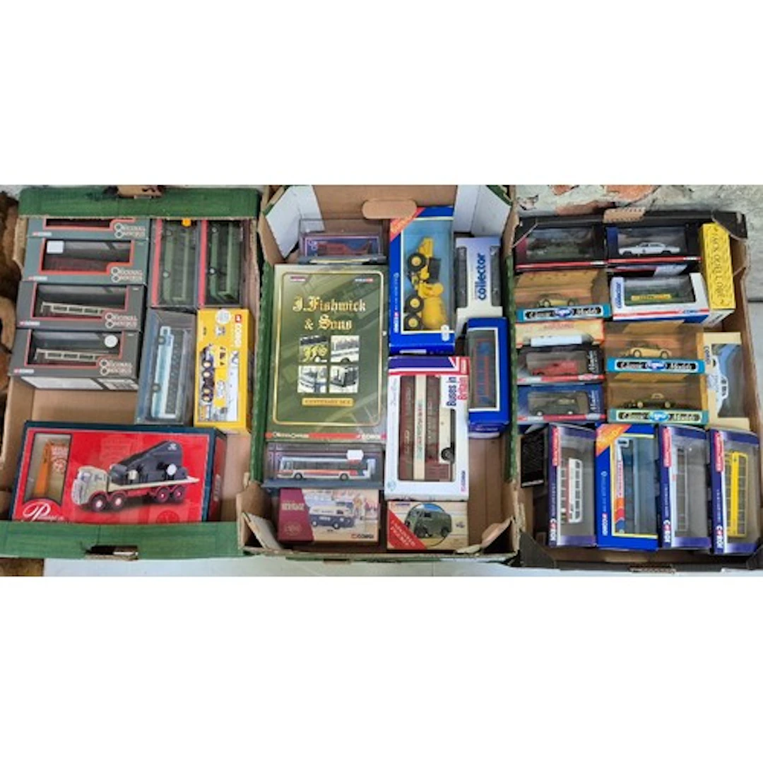 Three boxes of assorted Corgi diecast model vehicles, all bo...