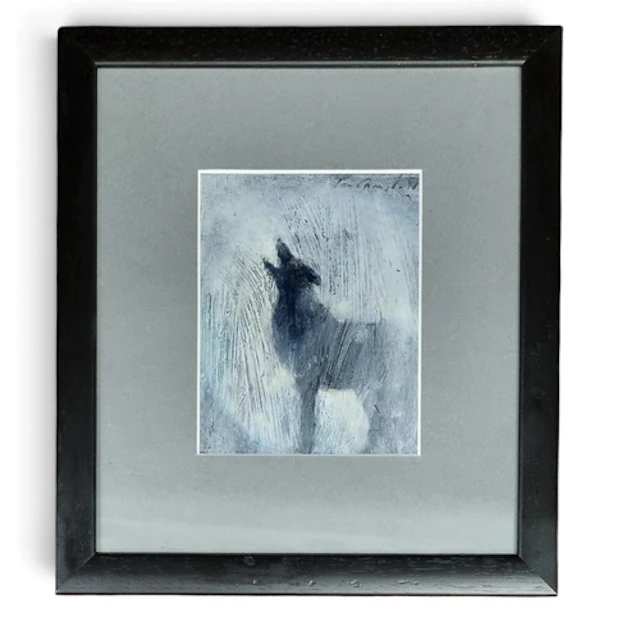 Con Campbell (Irish). Acrylic on board 'Irish Wolf' signed L...