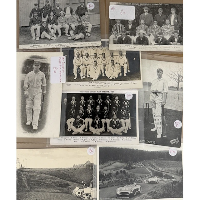 Ex-dealer stock of sports postcards, comprising approx. 160 ...
