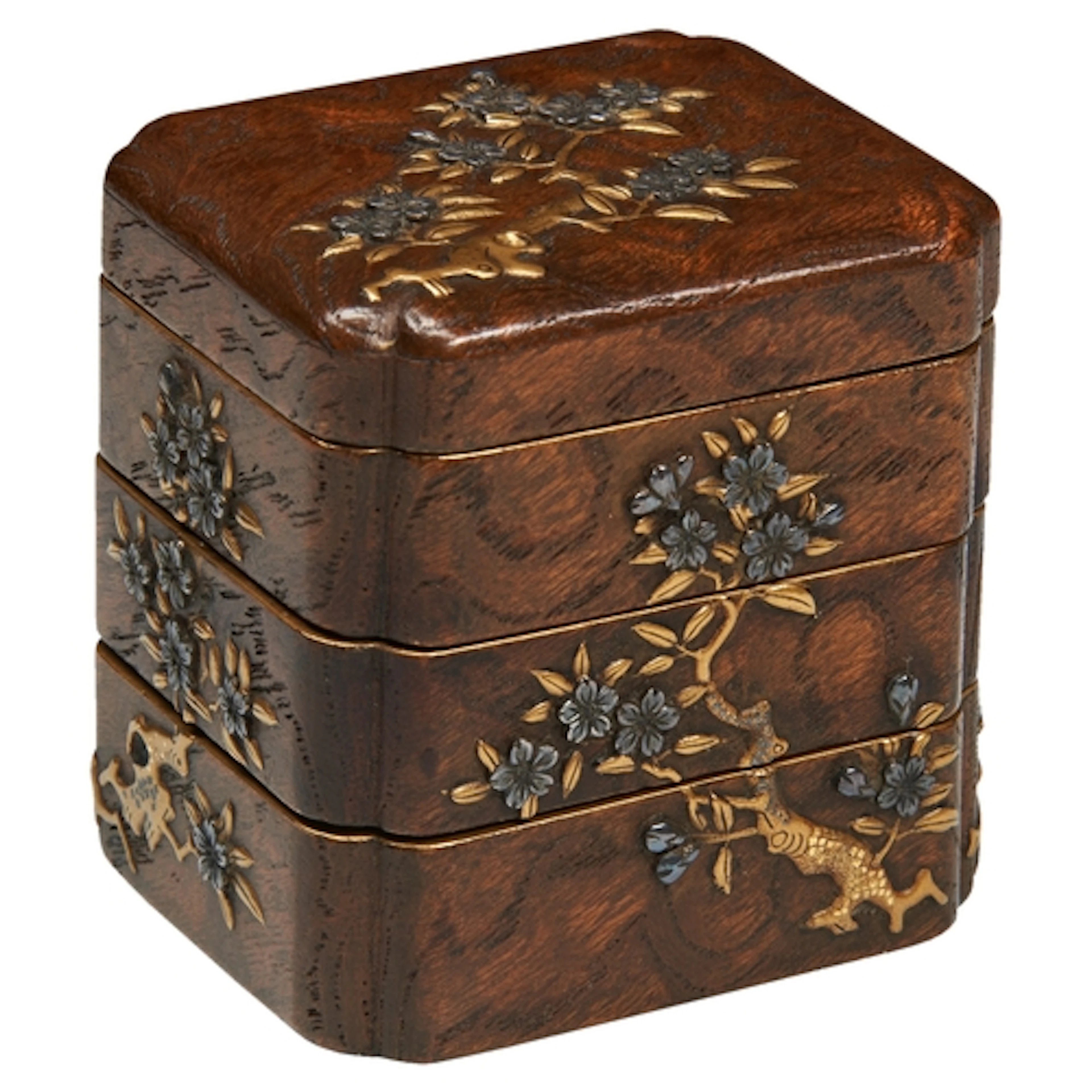 A MINIATURE JAPANESE STACKING BOX (JUBAKO) EDO PERIOD, 18TH ...