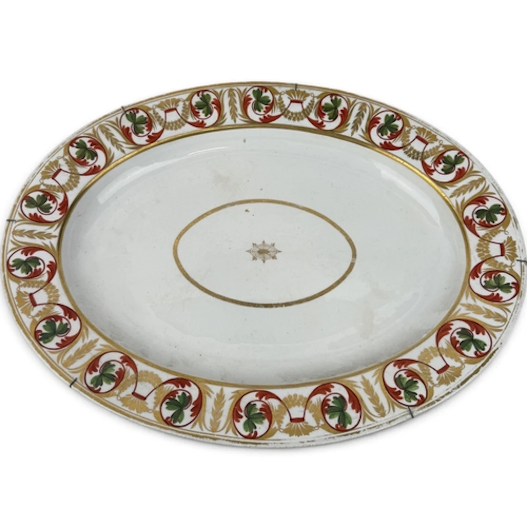 A ROYAL CROWN DERBY PORCELAIN PLATTER Marked to verso. 51cm ...