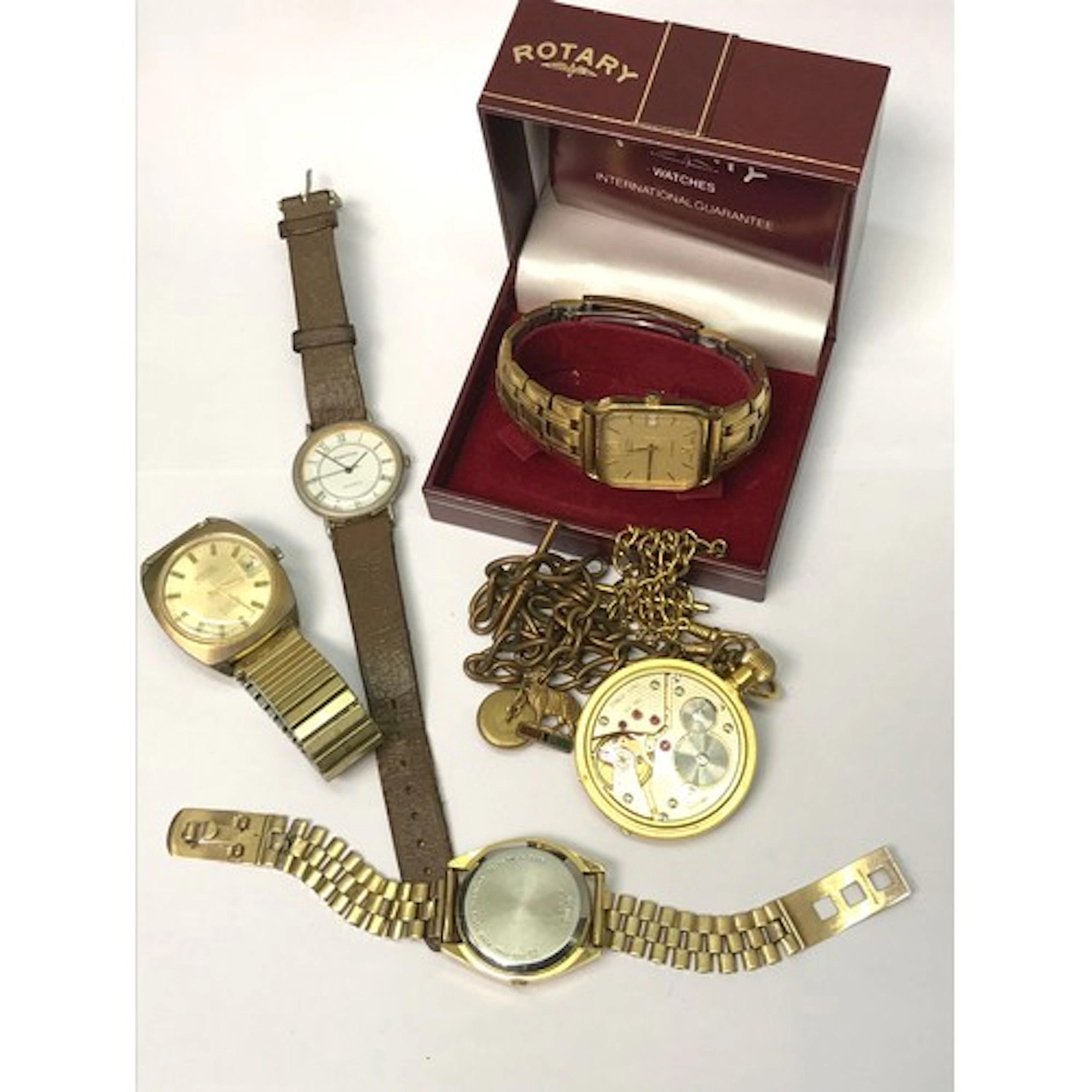 Various wrist and pocket watches incl a Pulsar quartz on an ...