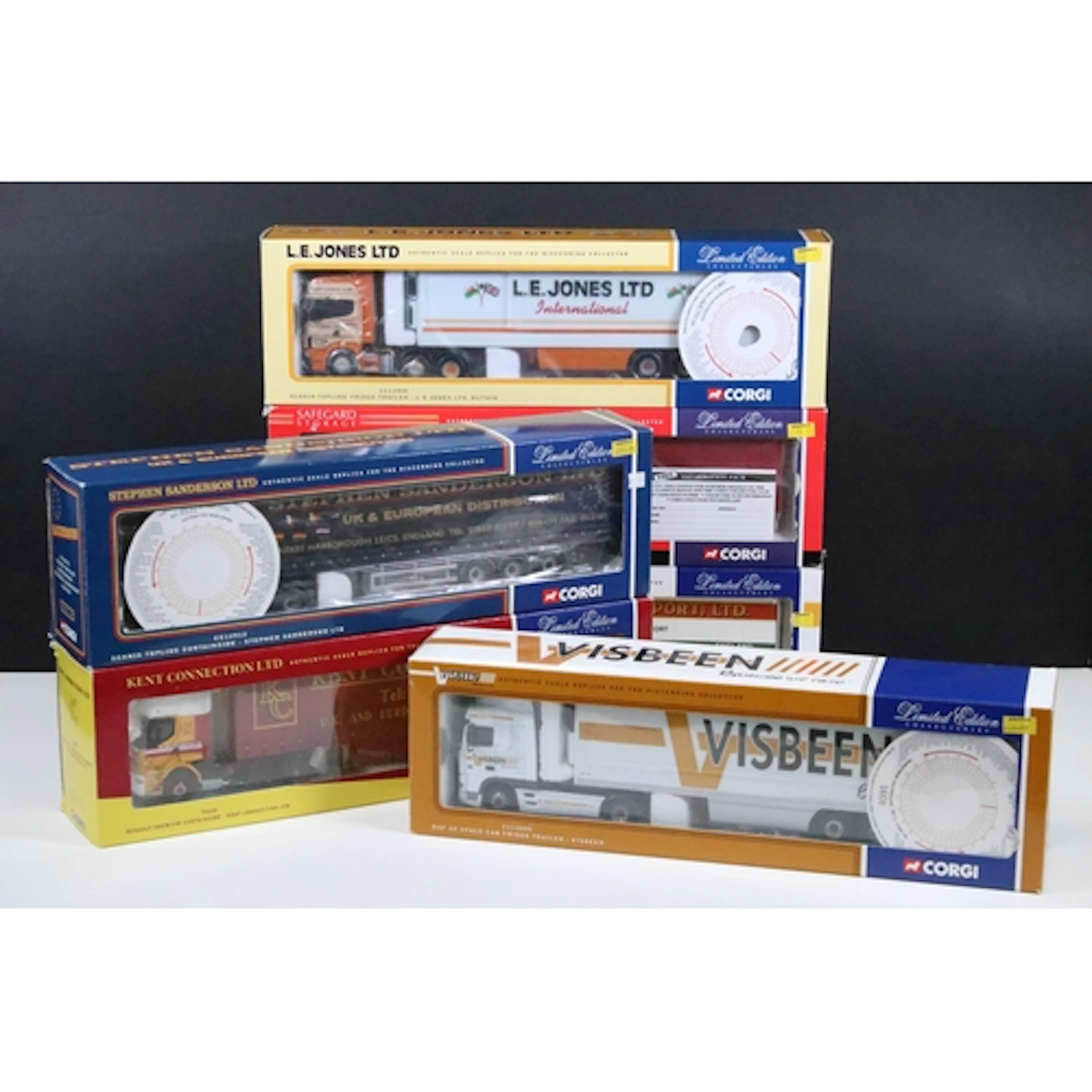 Six boxed 1/50 Corgi ltd edn haulage diecast models to inclu...