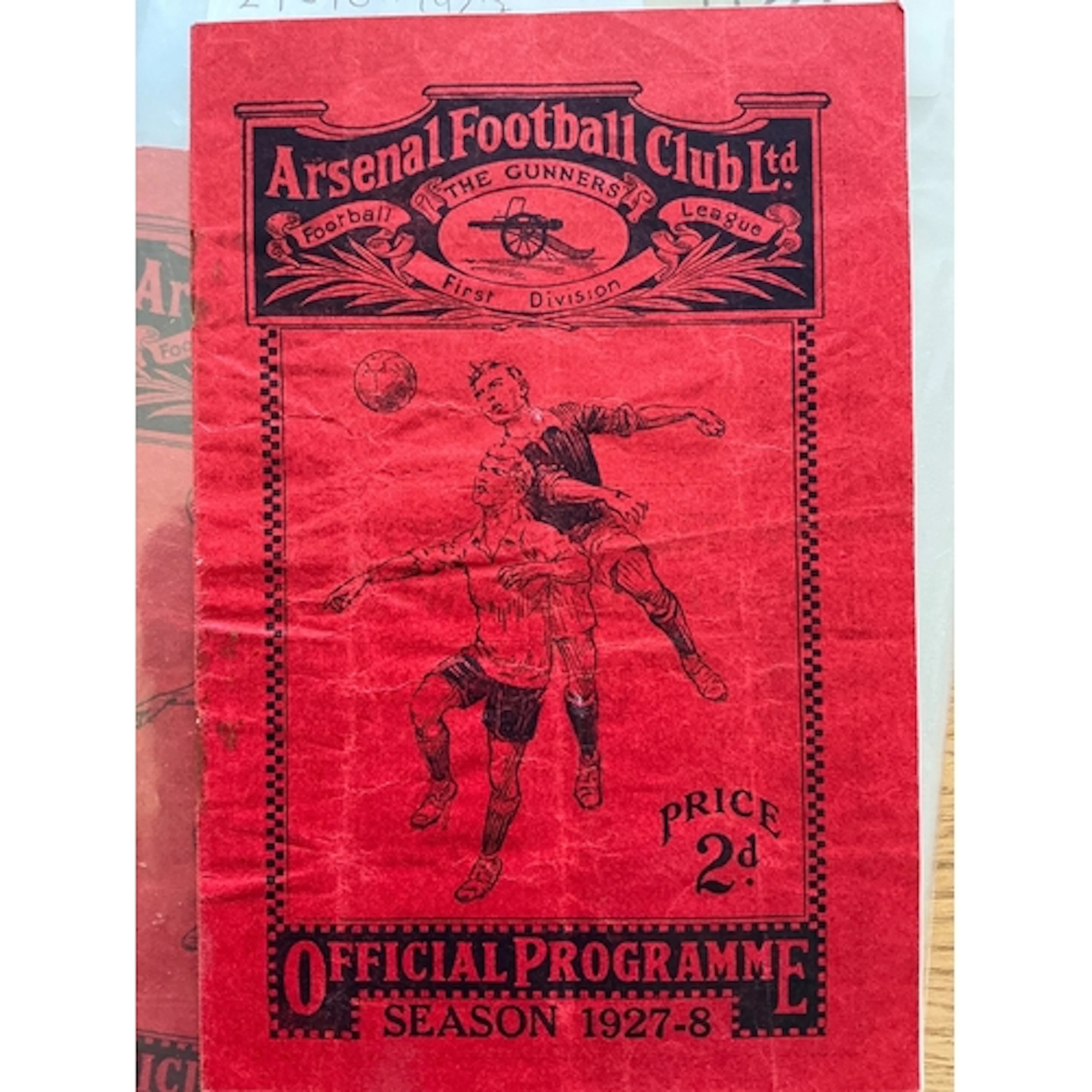 1927 - 1928 Arsenal v Bolton Football Programme: For the mat...