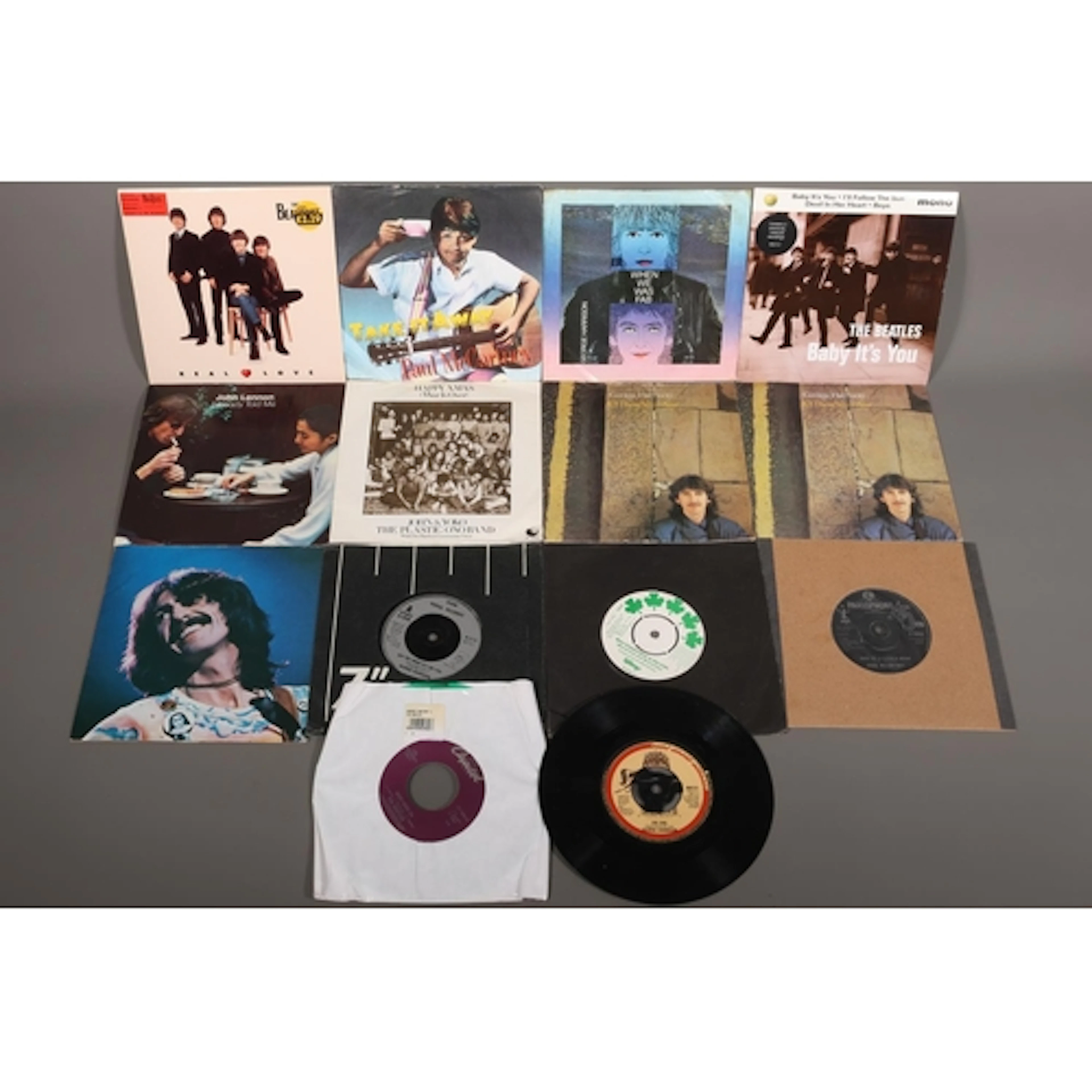 Group of Beatles 7'' singles to include Real Love picture sl...