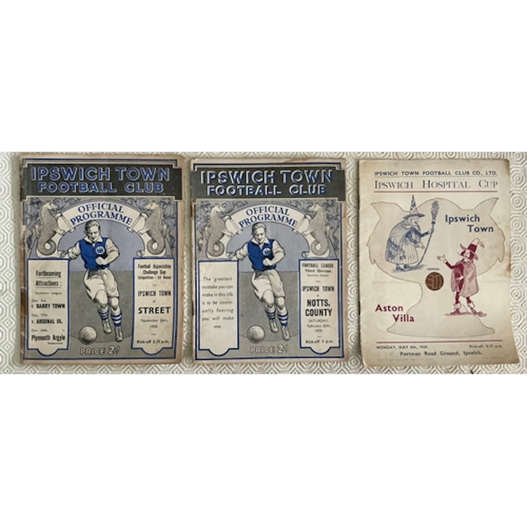 Ipswich Town Pre War Football Programmes: 37/38 Colchester U...