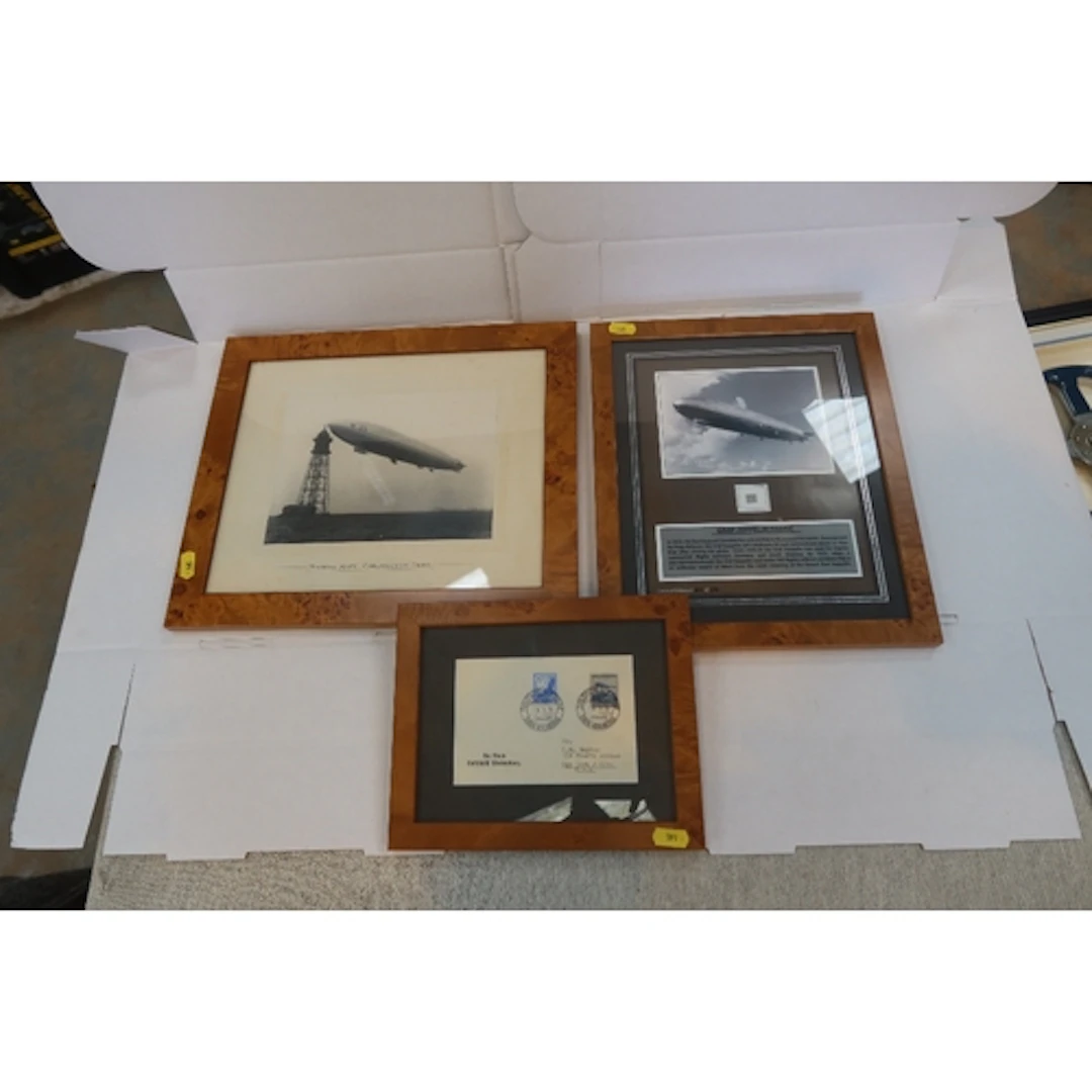 Photo of envelope and fabric relating to Graf Zeppelin