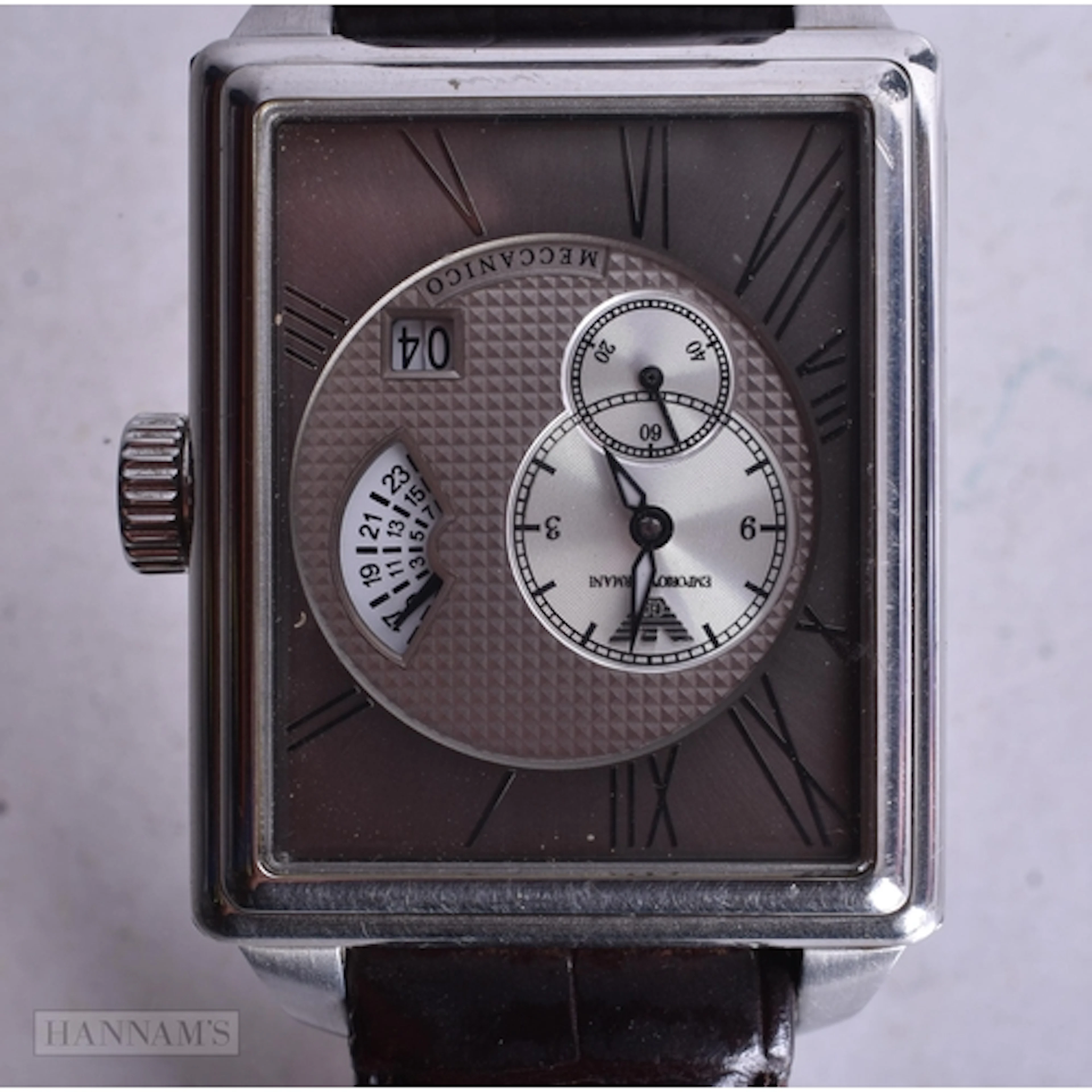 Emporio Armani Rectangle Dial Automatic Watch Working. 4.5 c...