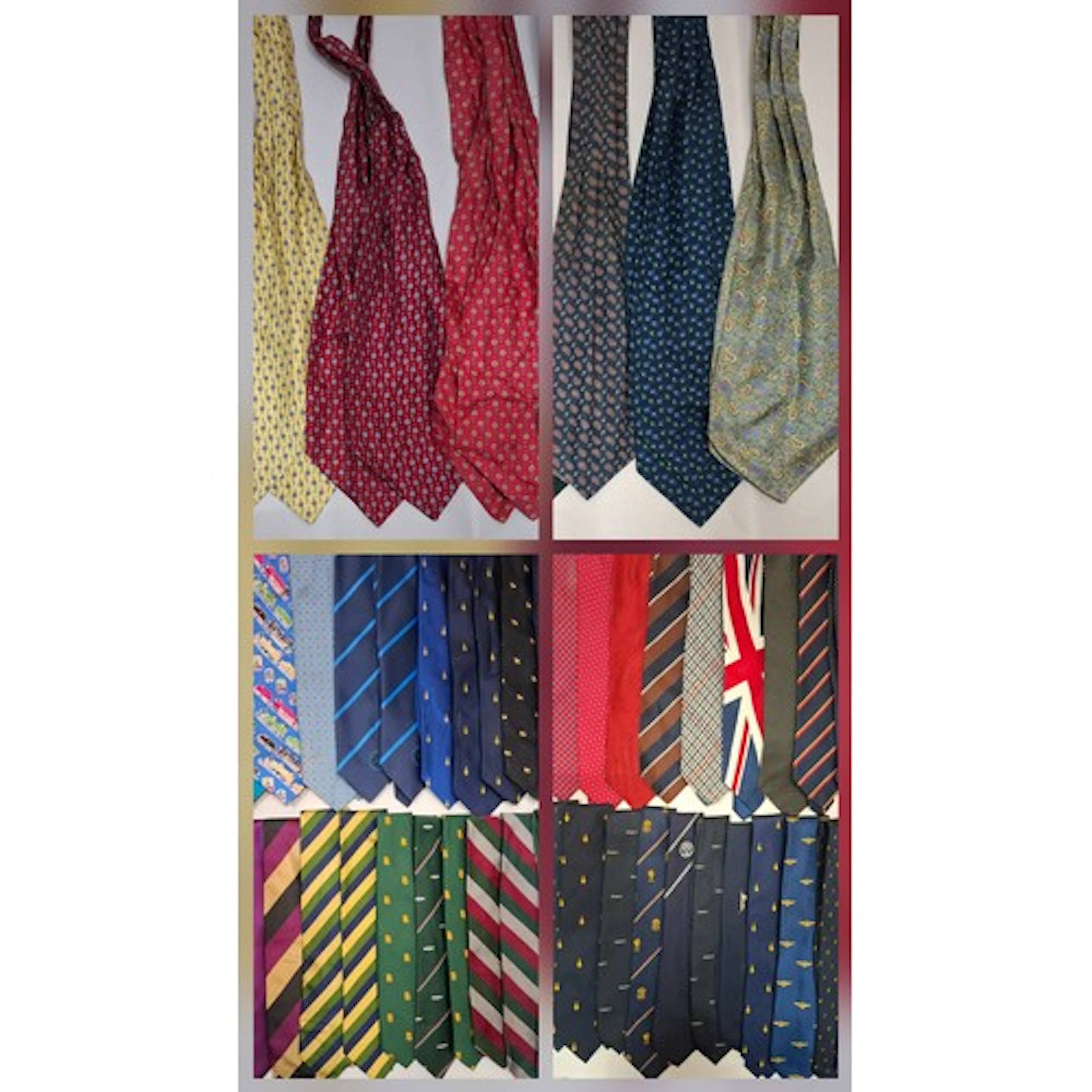 A collection of late 20th Century ties and cravats to includ...