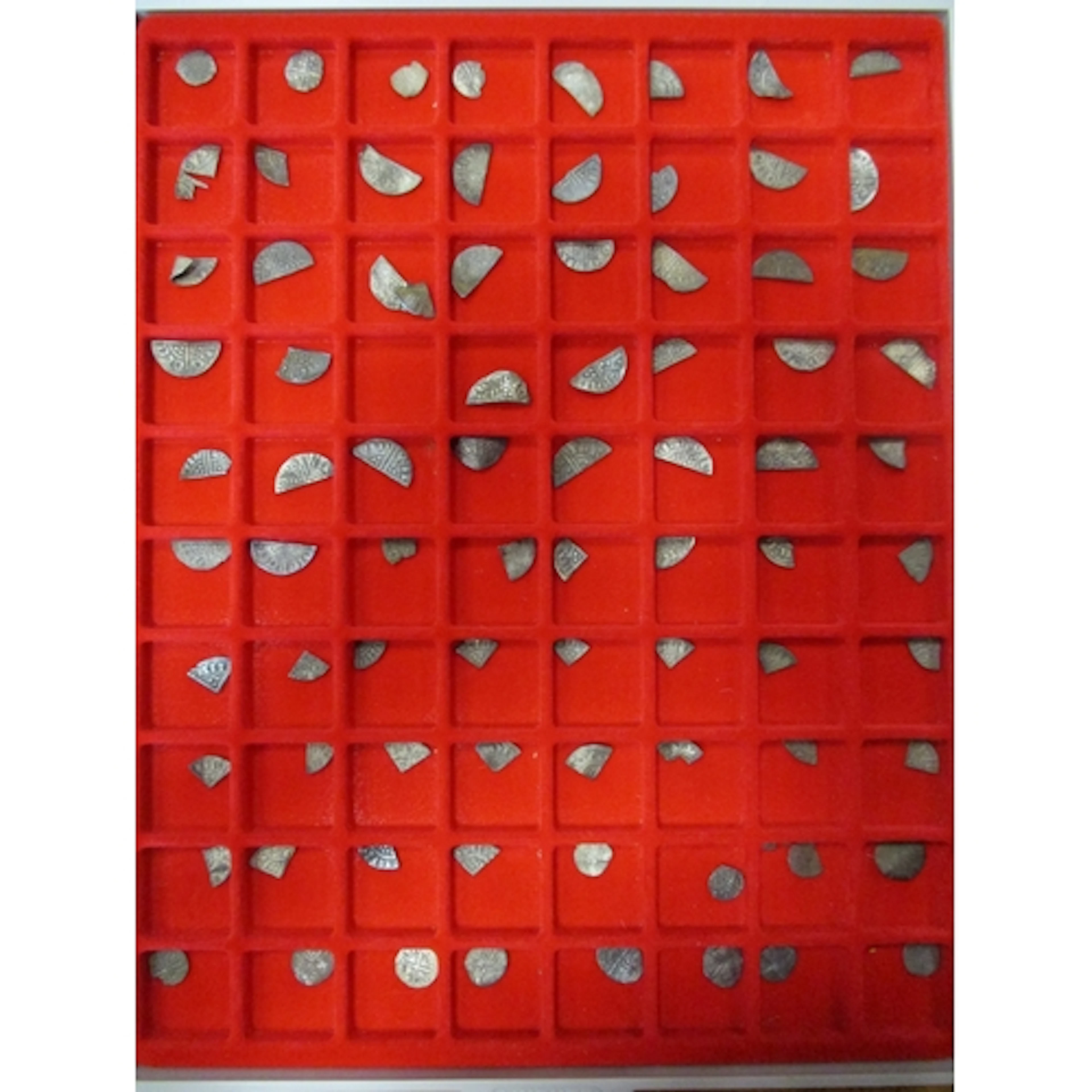 Collection in Lindner display tray, including half pennies a...