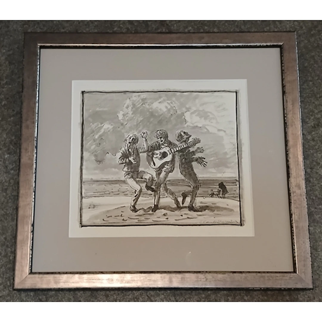 Claude Harrison (1922-2009), three figures dancing and one w...