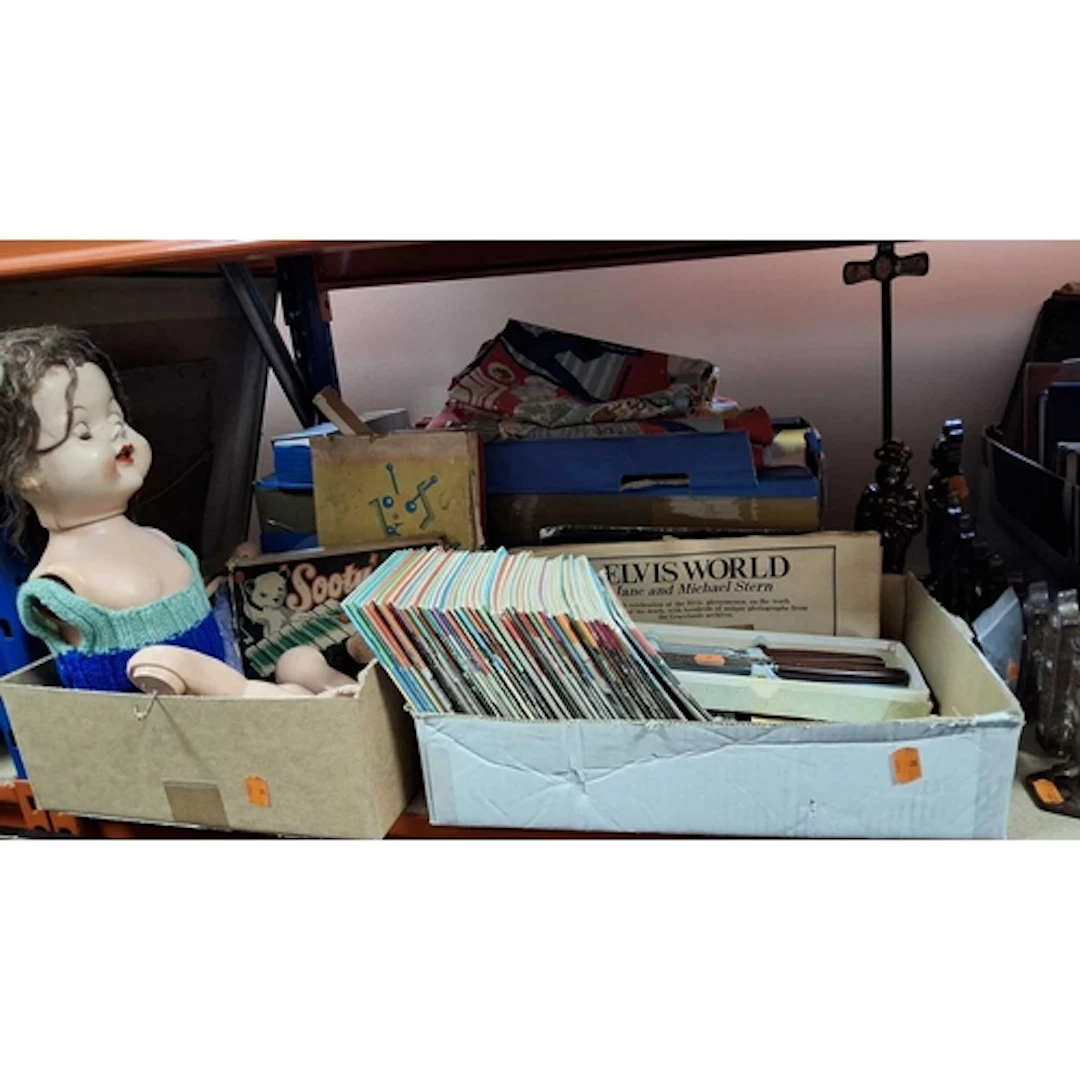THREE BOXES AND LOOSE MISCELLANEOUS ITEMS, to include a Star...