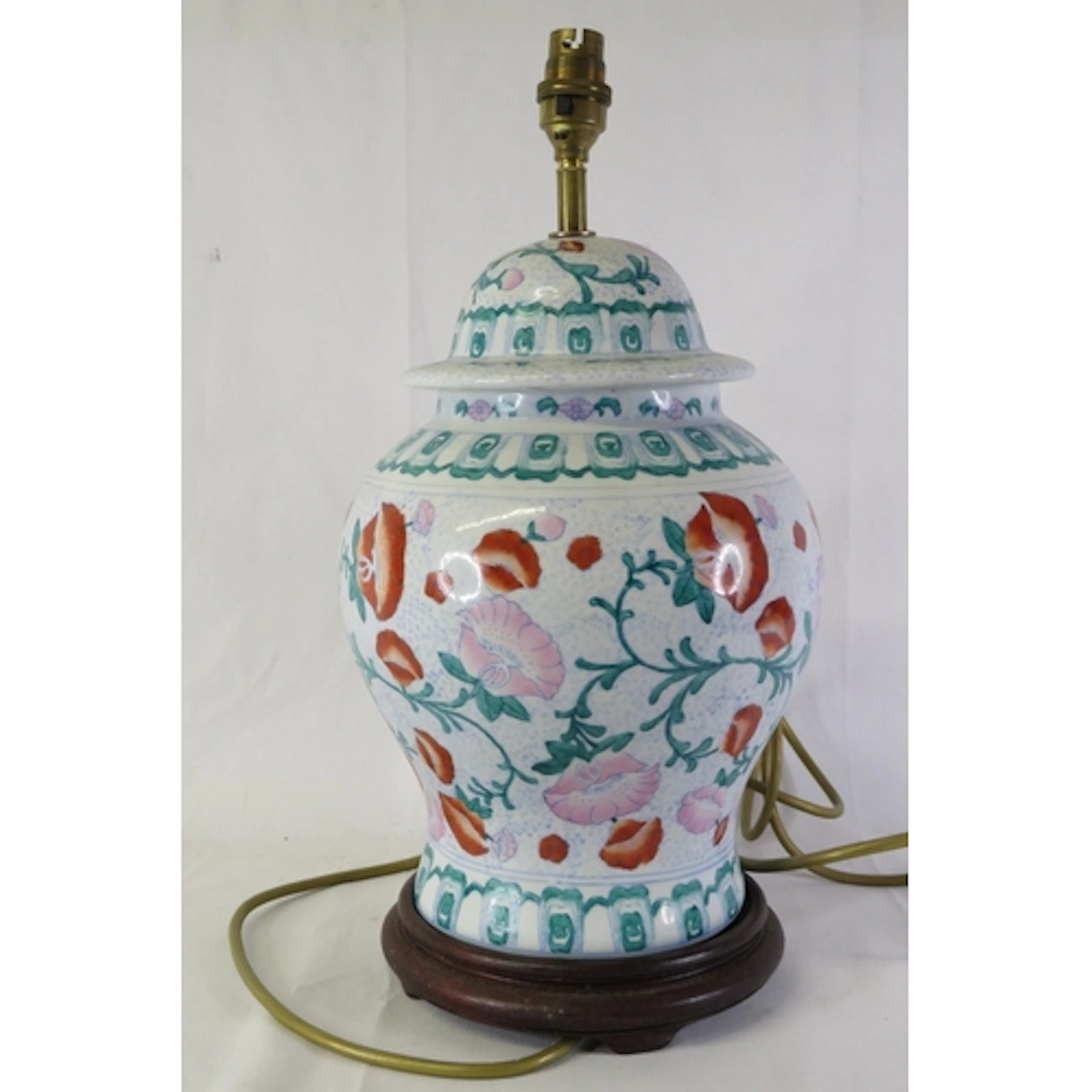Oriental Porcelain Vase with floral decoration mounted as a ...