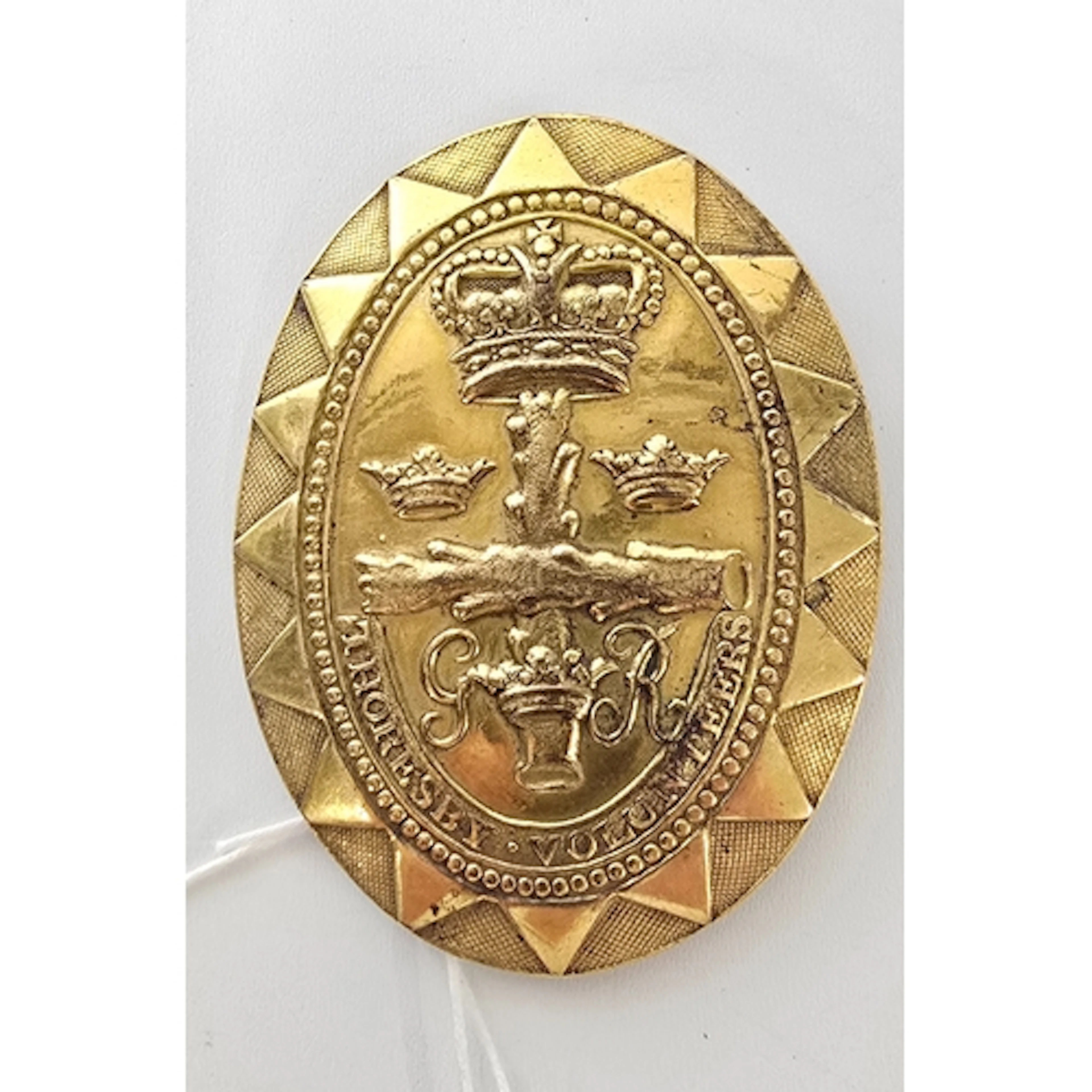A Georgian embossed oval gilt Shoulder Belt Plate of the Tho...