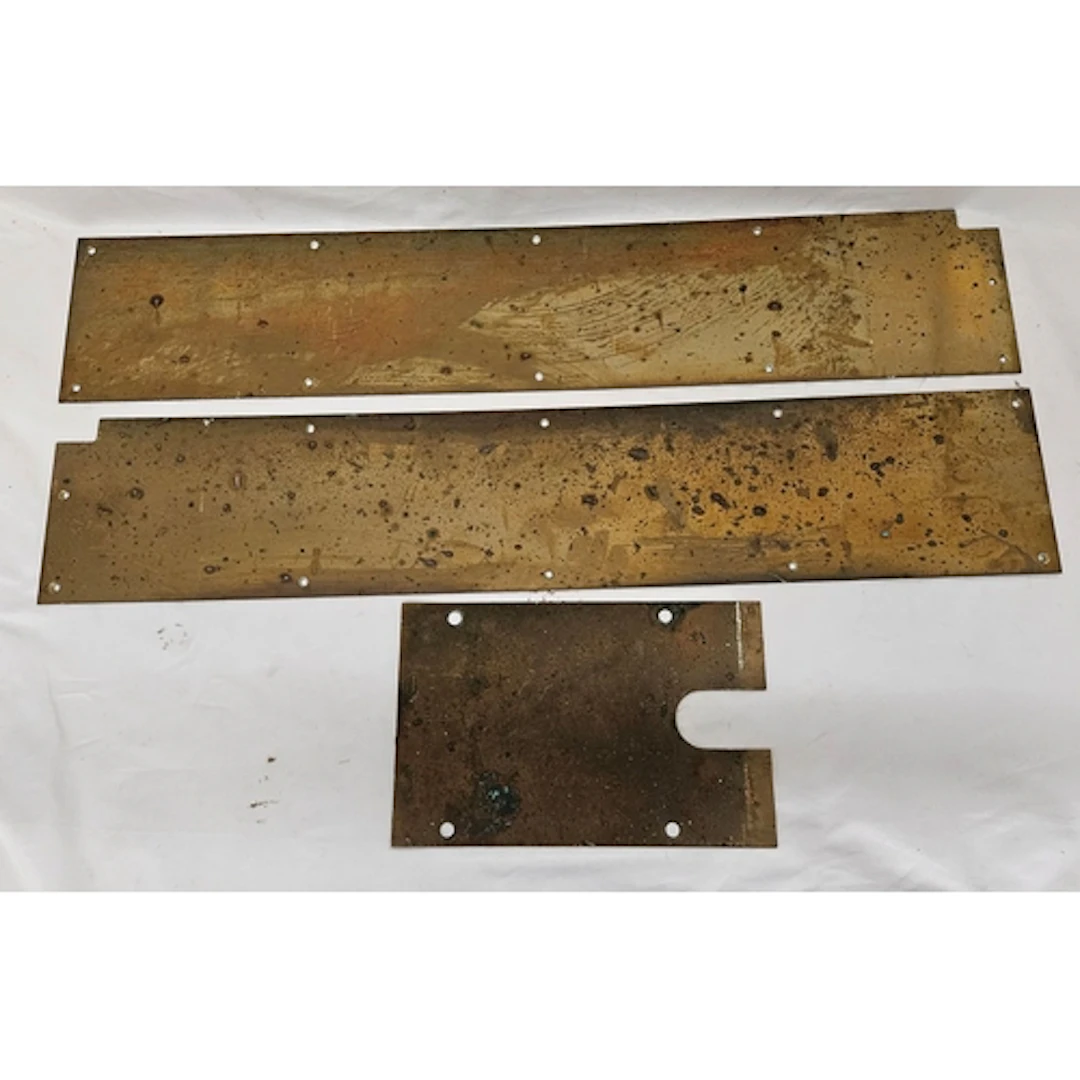 Pair Large Copper Door Finger Plates approx. 79cm L x 15.5cm...