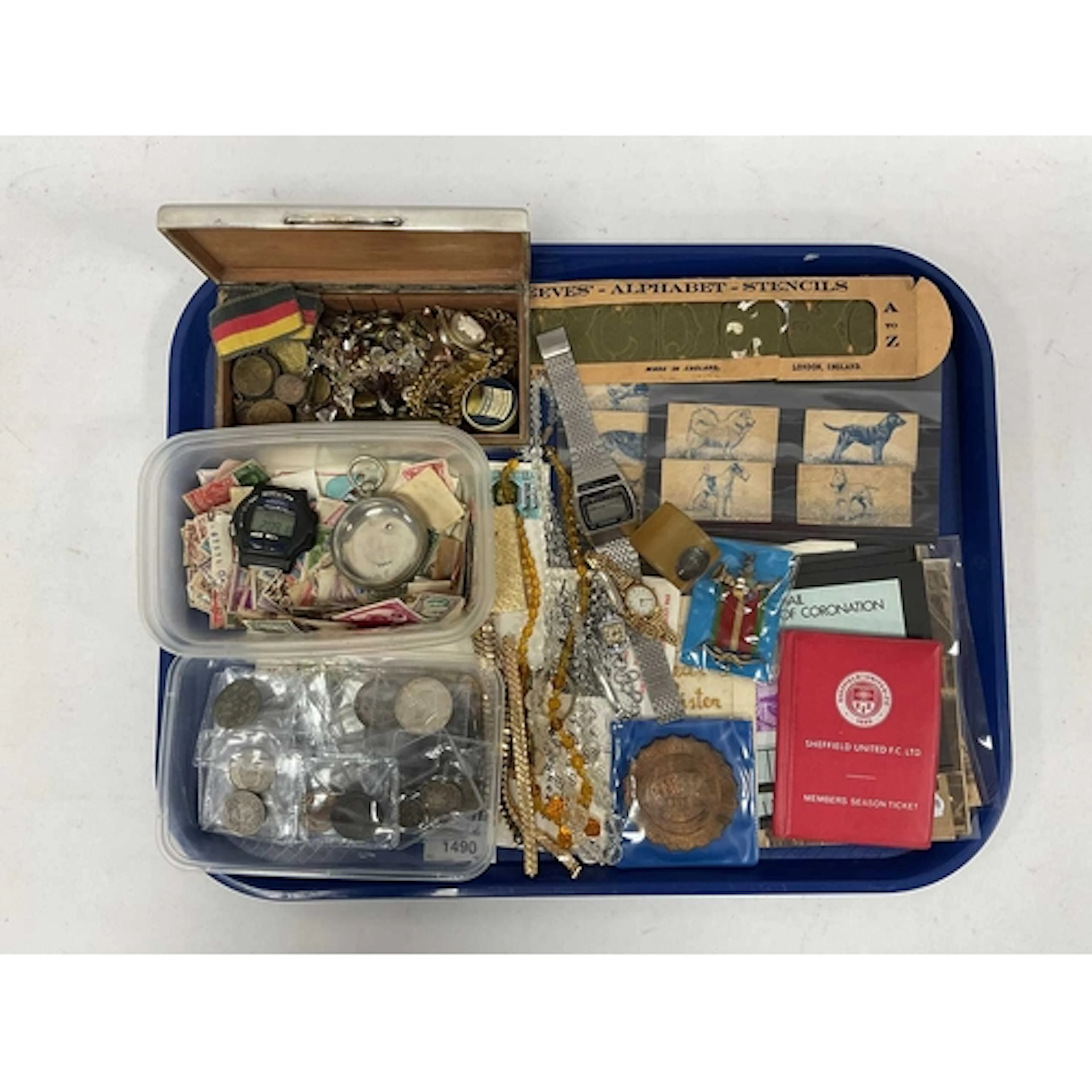 Collectables, including vintage military photograph and post...