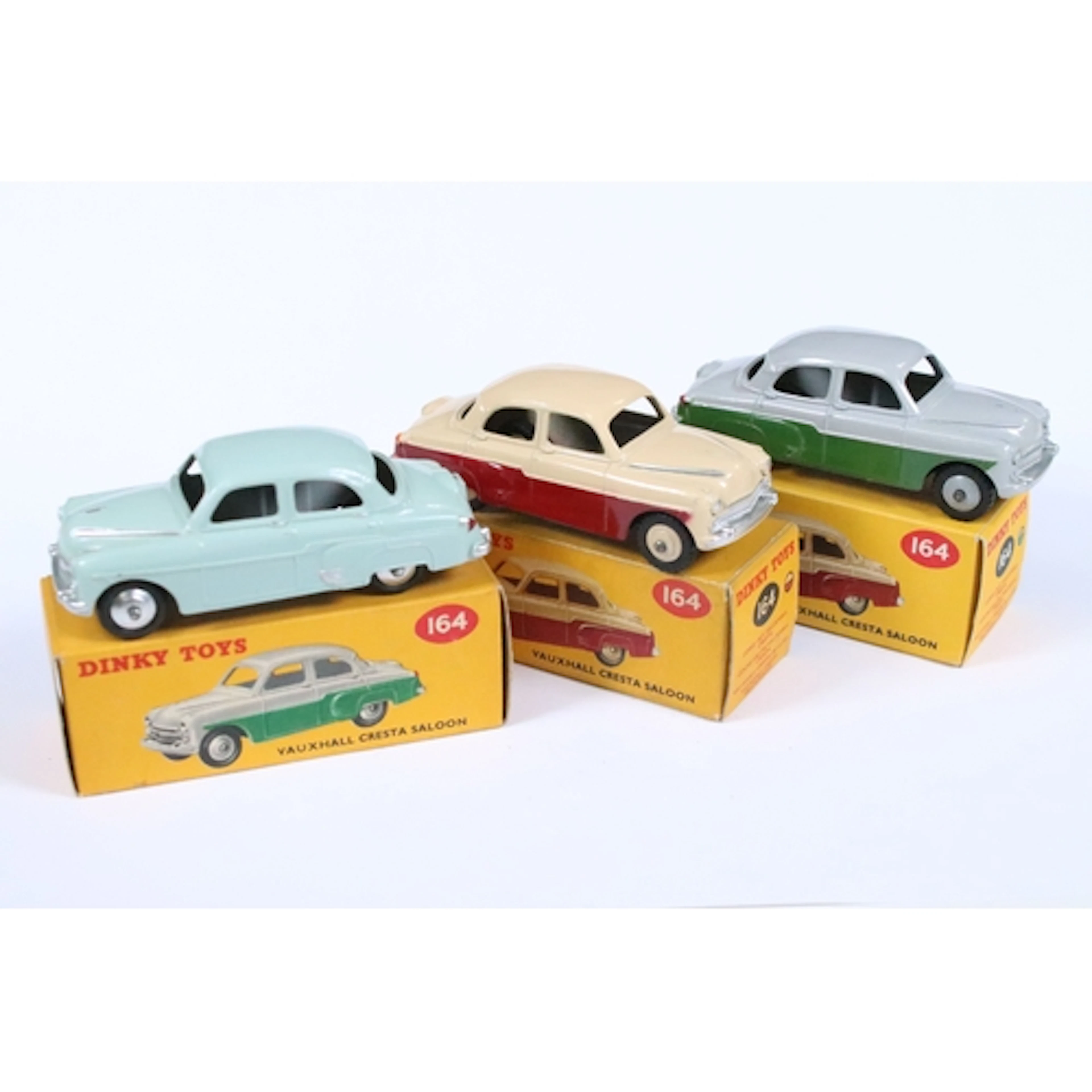 Three boxed Dinky 164 Vauxhall Cresta Saloon diecast models ...
