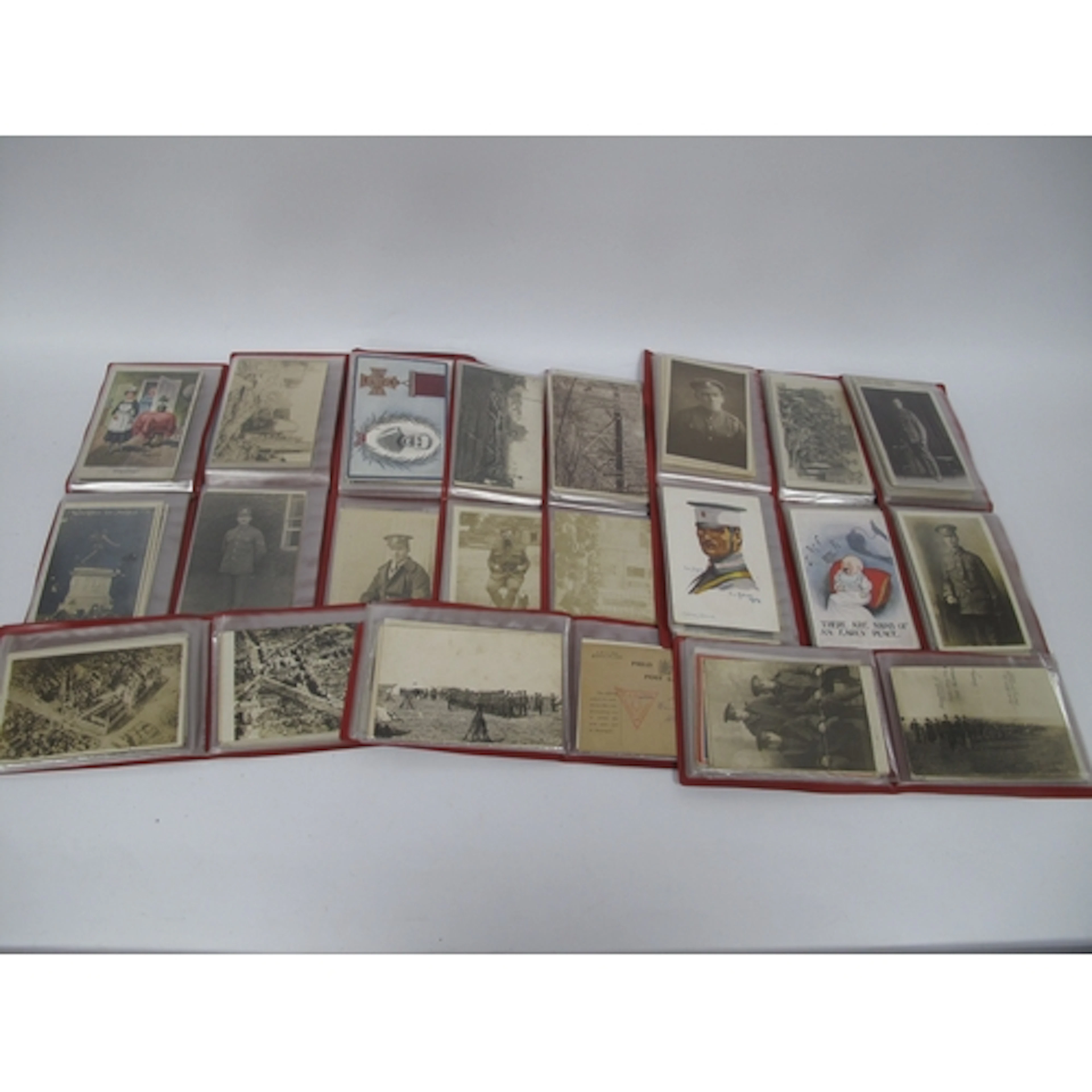 WWI Postcard Collection, twelve albums containing postcards ...