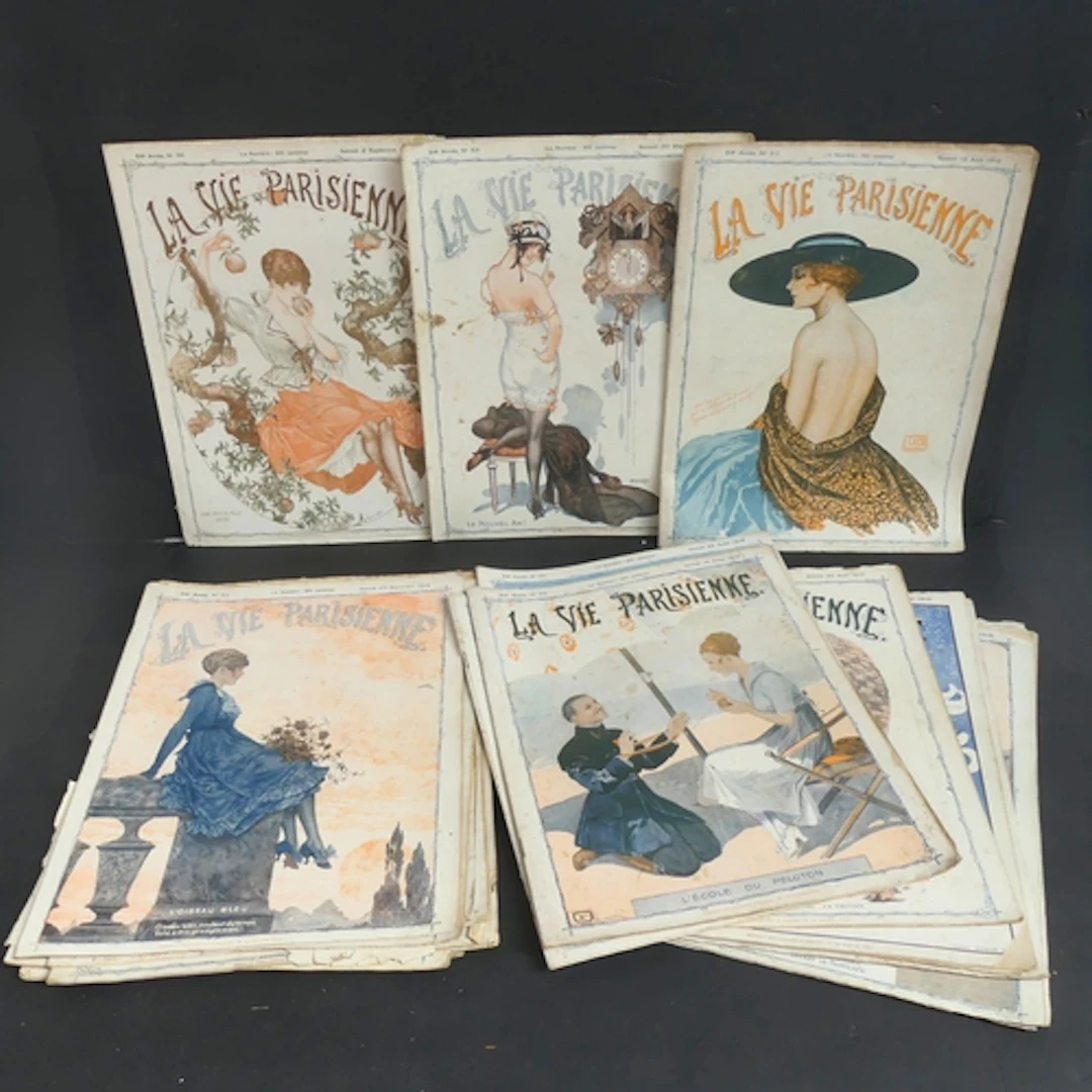 La Vie Parisienne 1916 - A collection 21 antique fashion mag...