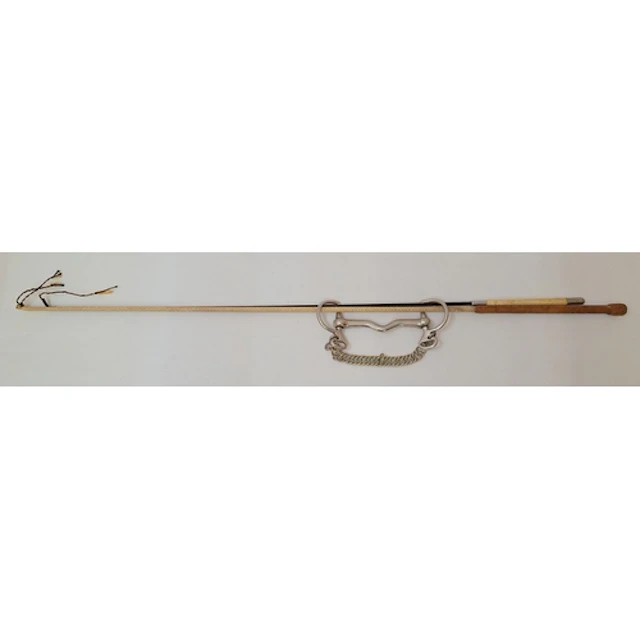 2 Riding Crops, longest approx. 109cm L & chrome plated hors...