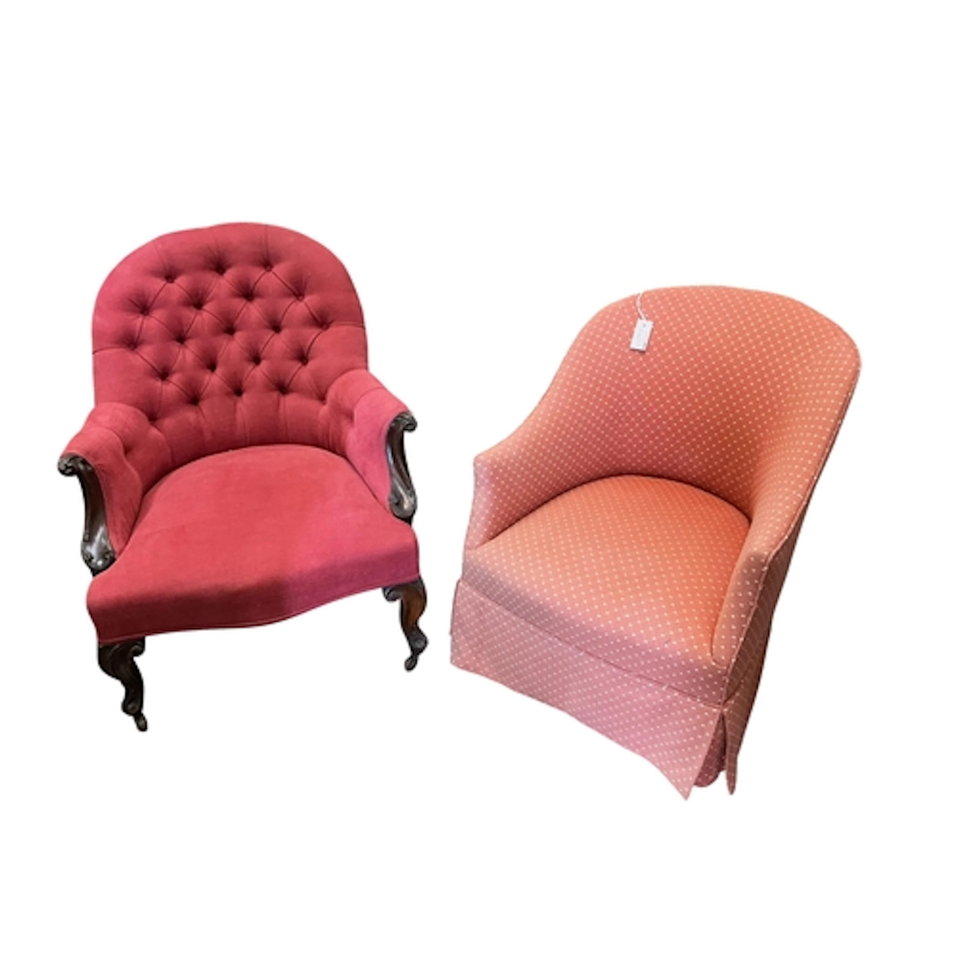 A Victorian mahogany spoon back armchair, width 74cm, depth ...