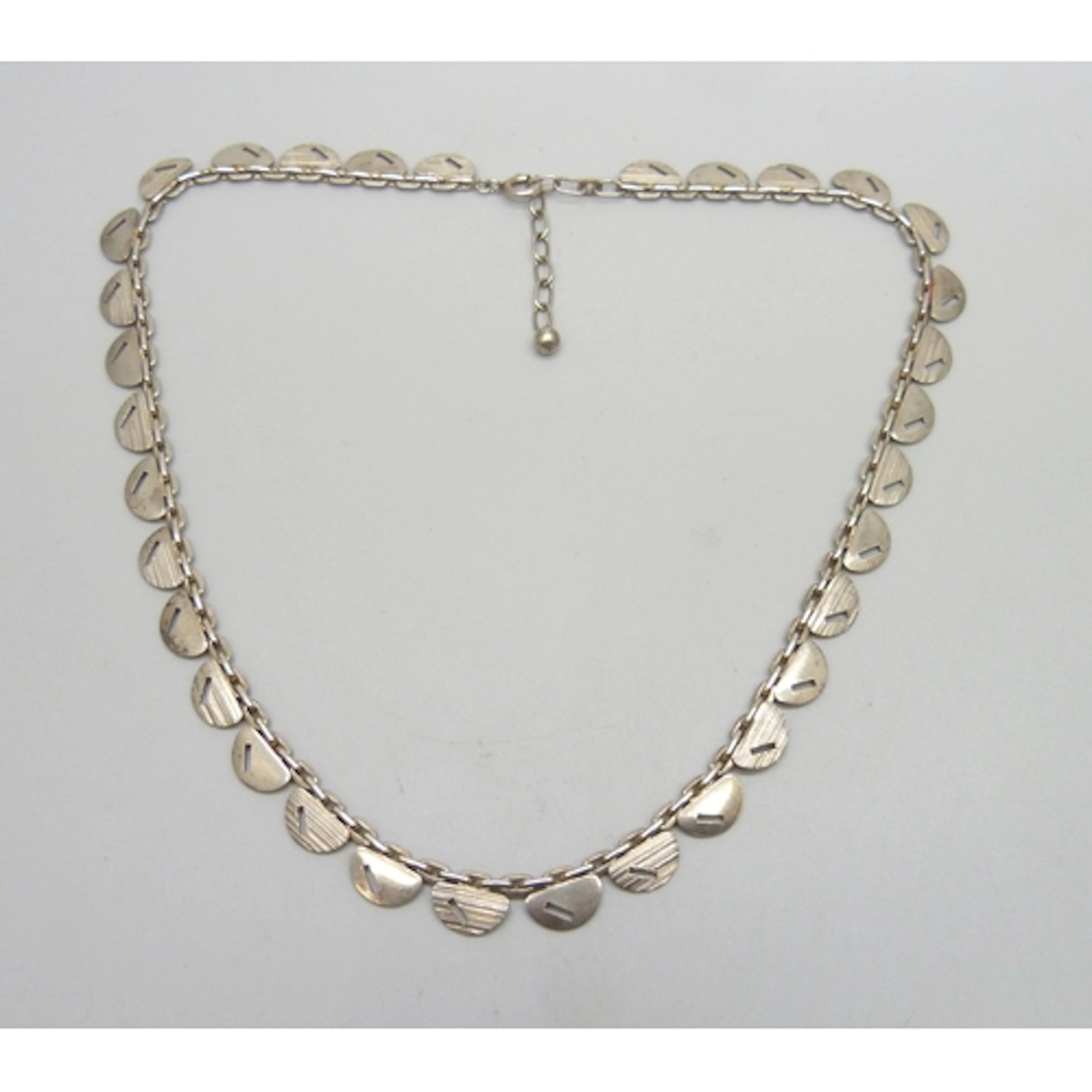 A Brutalist design silver necklace, possibly Scandinavian, w...