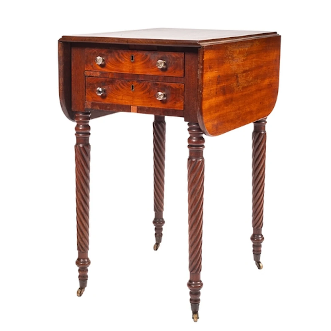 A Regency mahogany worktable, early 19th century; the rectan...