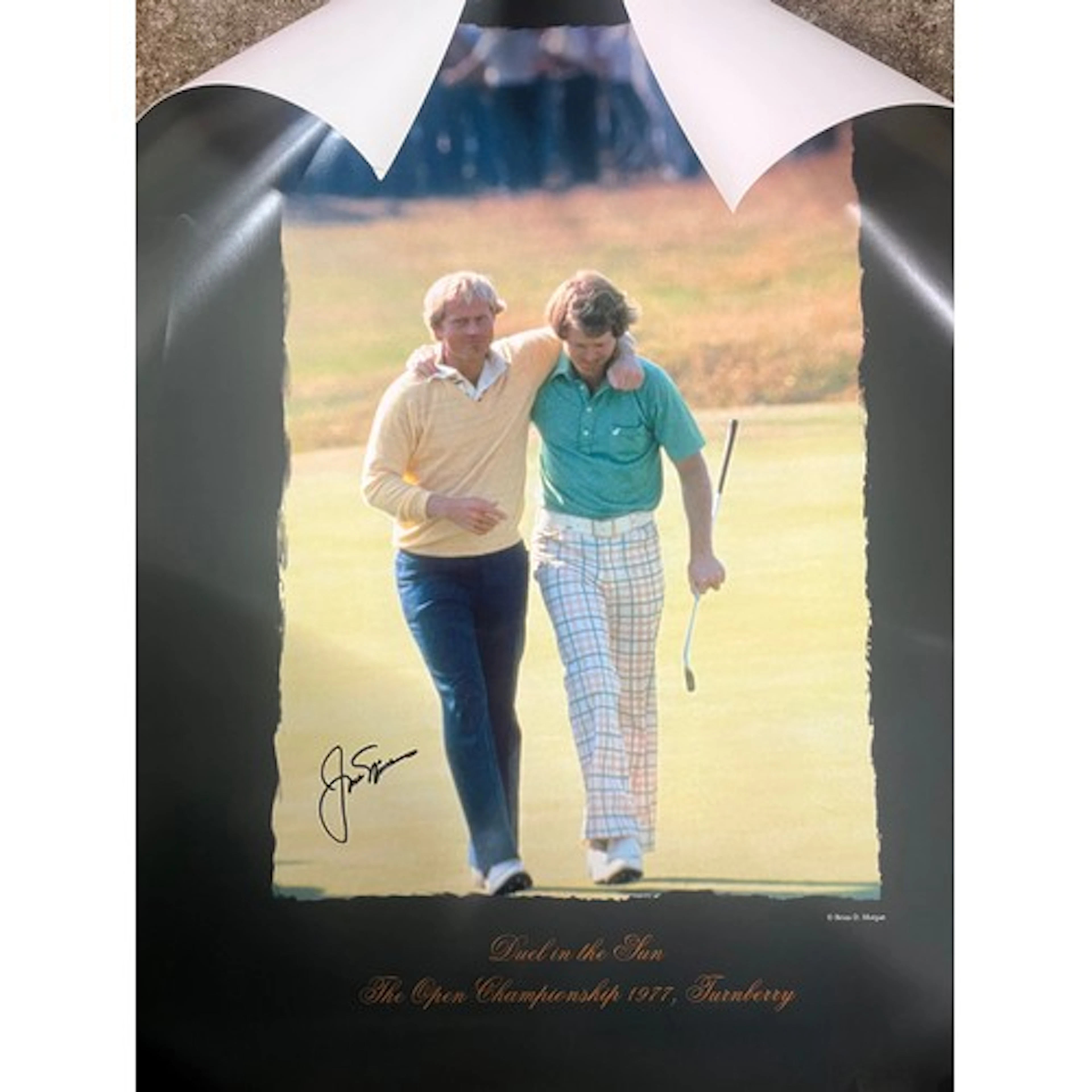 Jack Nicklaus 'A duel in the sun, Turnberry' autographed pos...