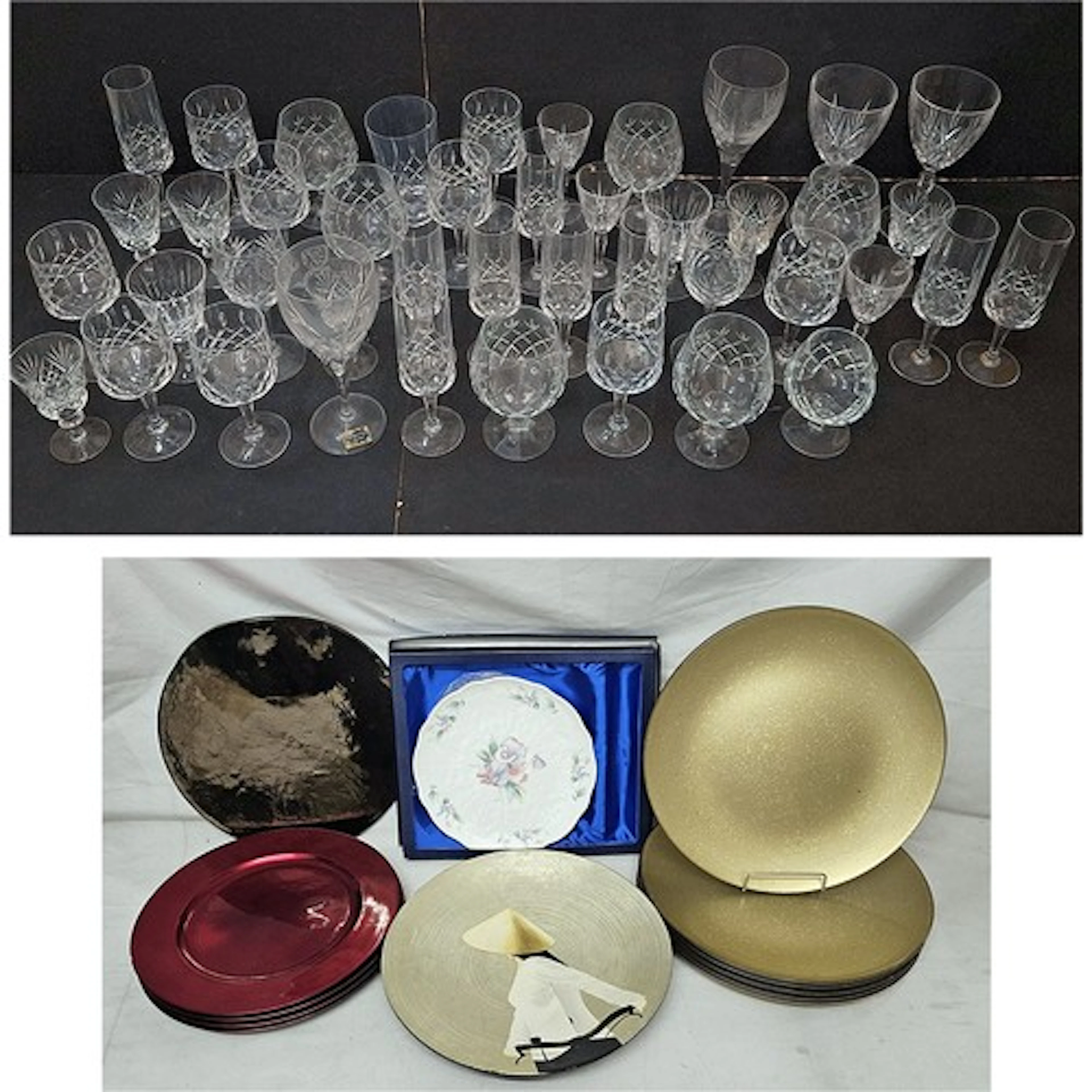 Crystal Drinking Glasses, various patterns incl. brandy, liq...