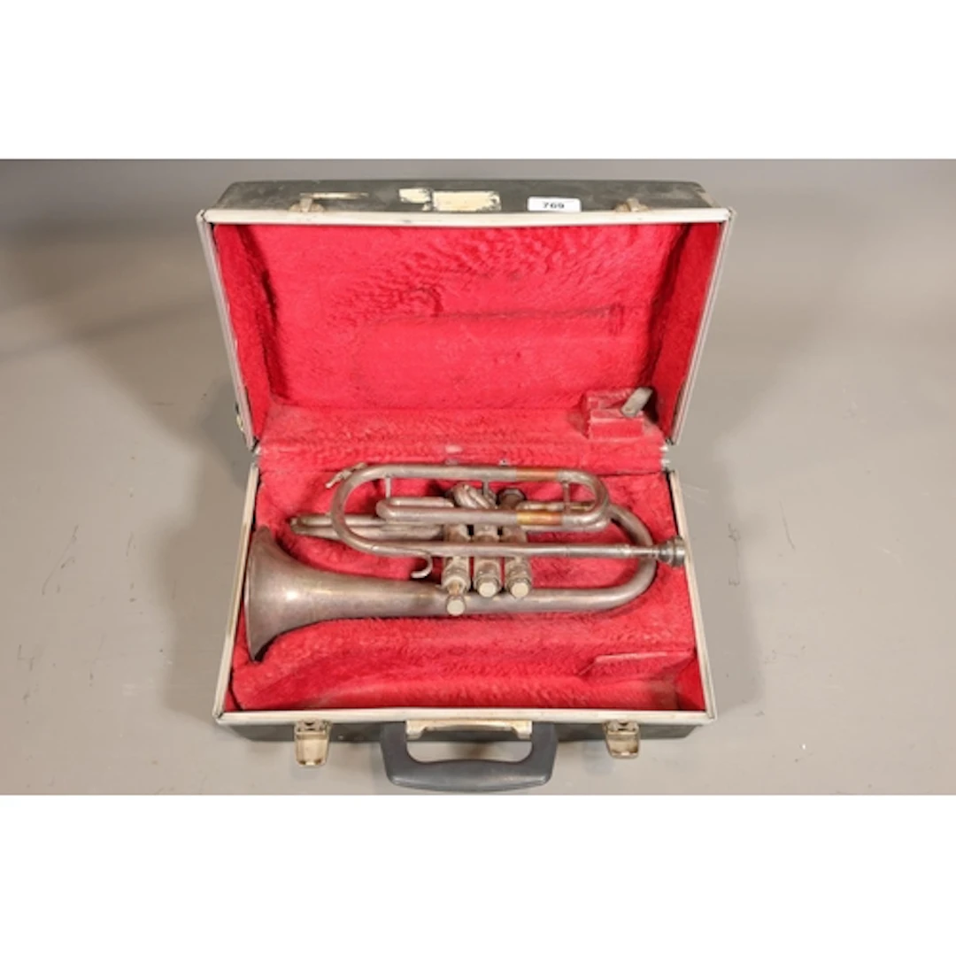 Cased Boosey and Hawes Overseas Ltd cornet