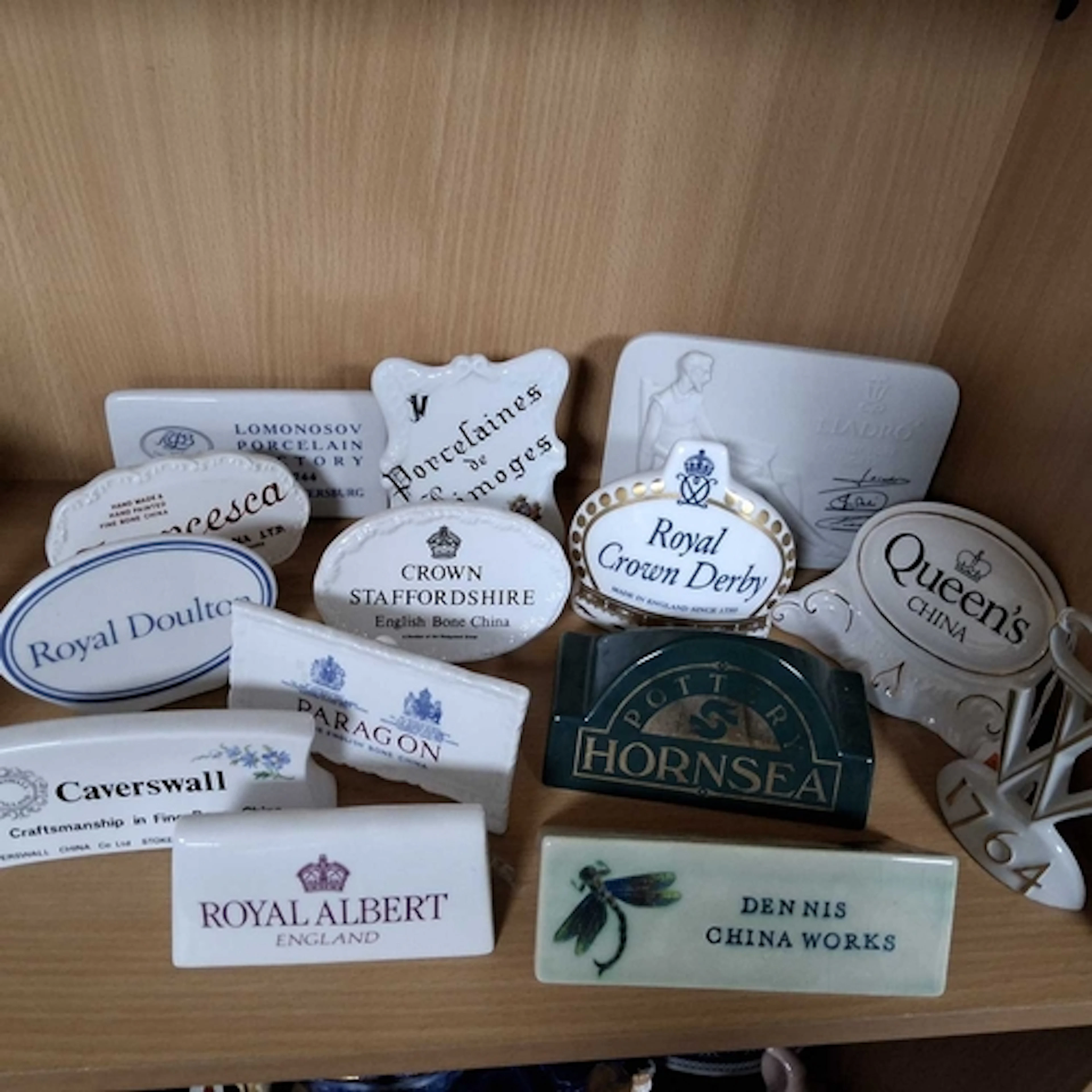 THIRTEEN CERAMIC POTTERY STUDIO ADVERTISING PLAQUES to inclu...