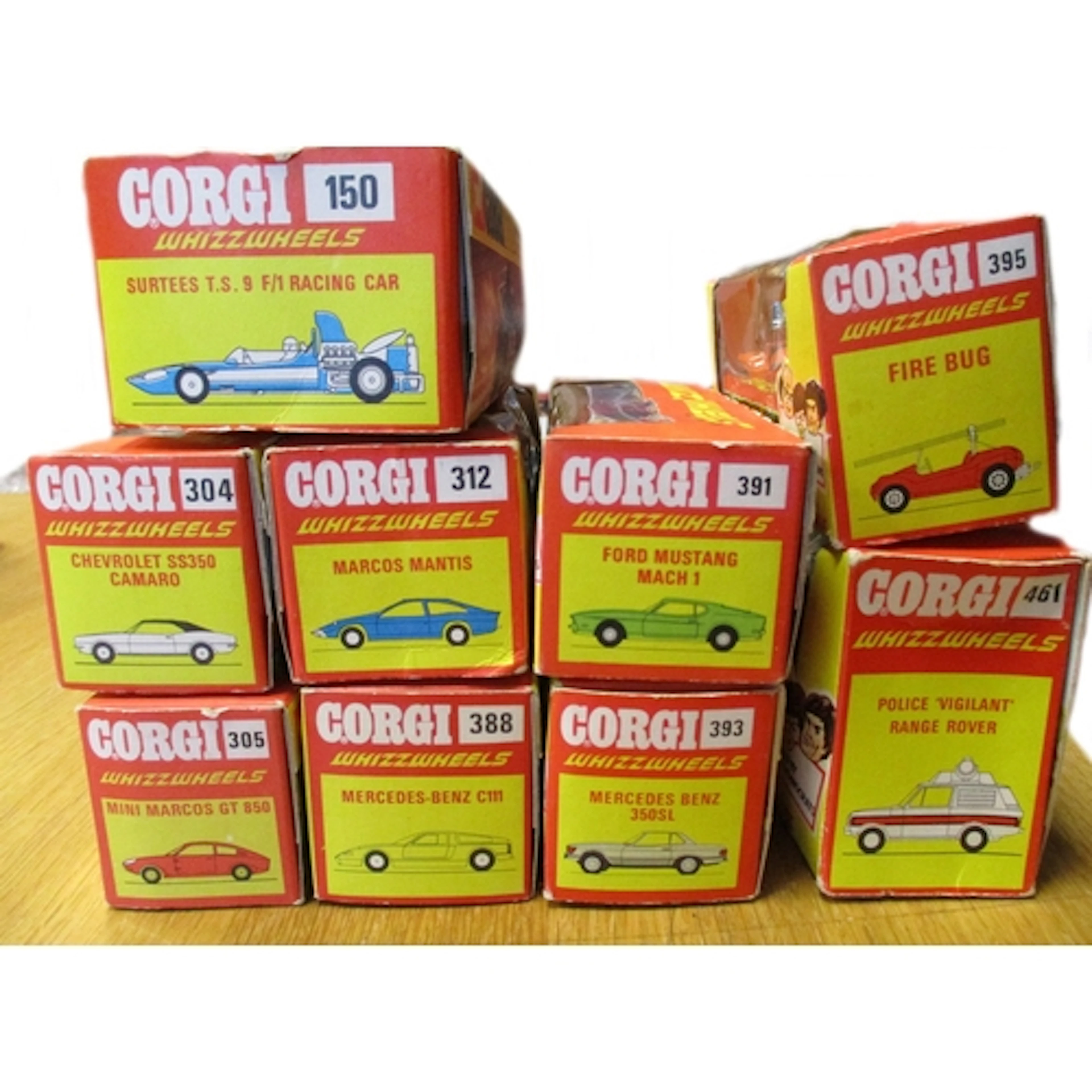 Corgi. Collection of Whizzwheels generally excellent in good...