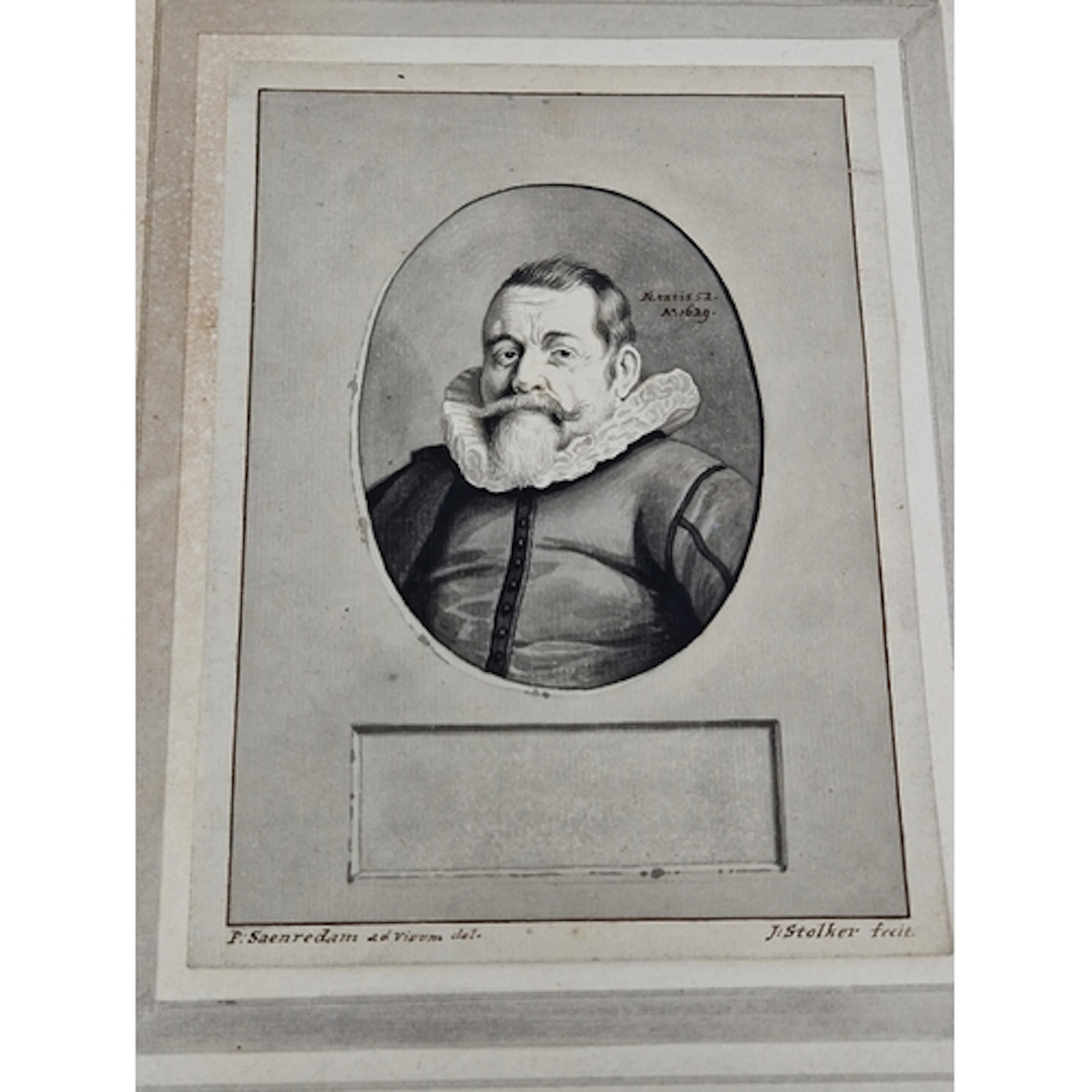 JAN STOLKER (1724-1785) , AFTER PIETER SAENREDAM. A Portrait...