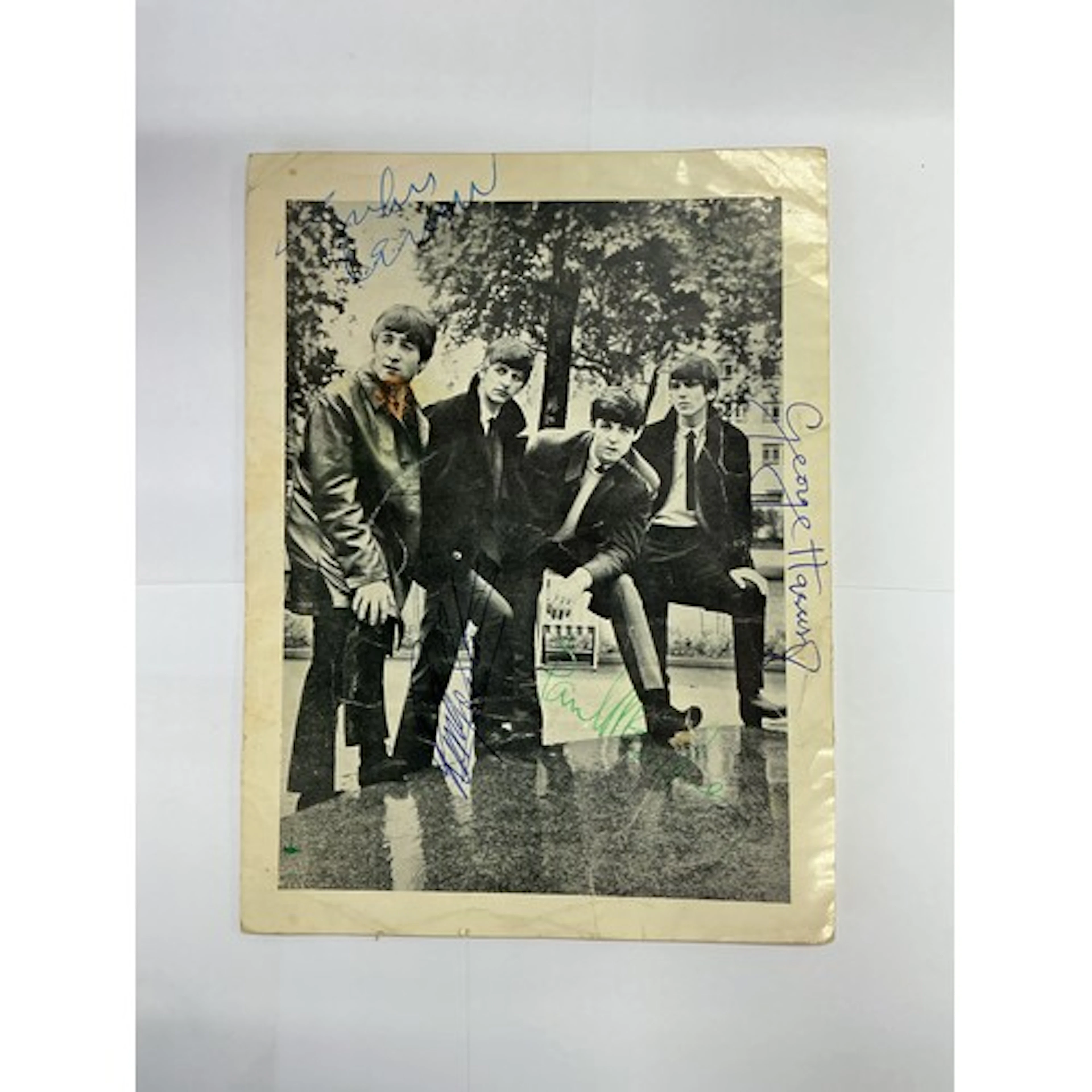 The Beatles. A fully signed publicity card. This was obtaine...
