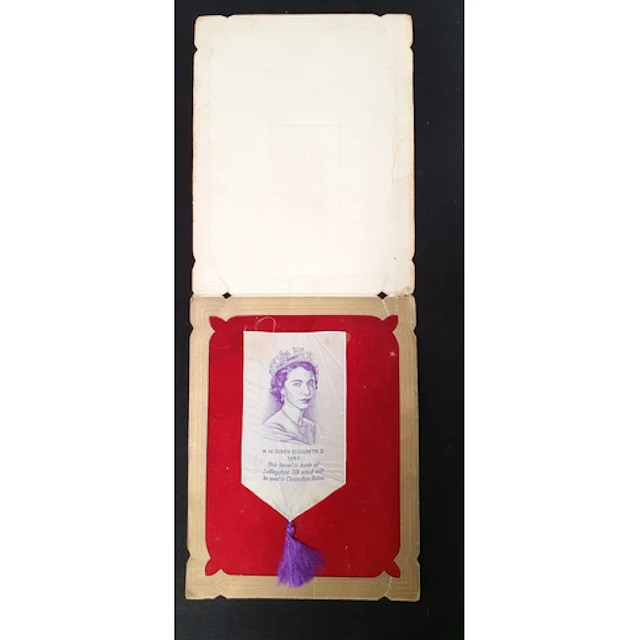 COMMEMORATIVE QUEEN ELIZABETH II CORONATION BOOKMARK featur...