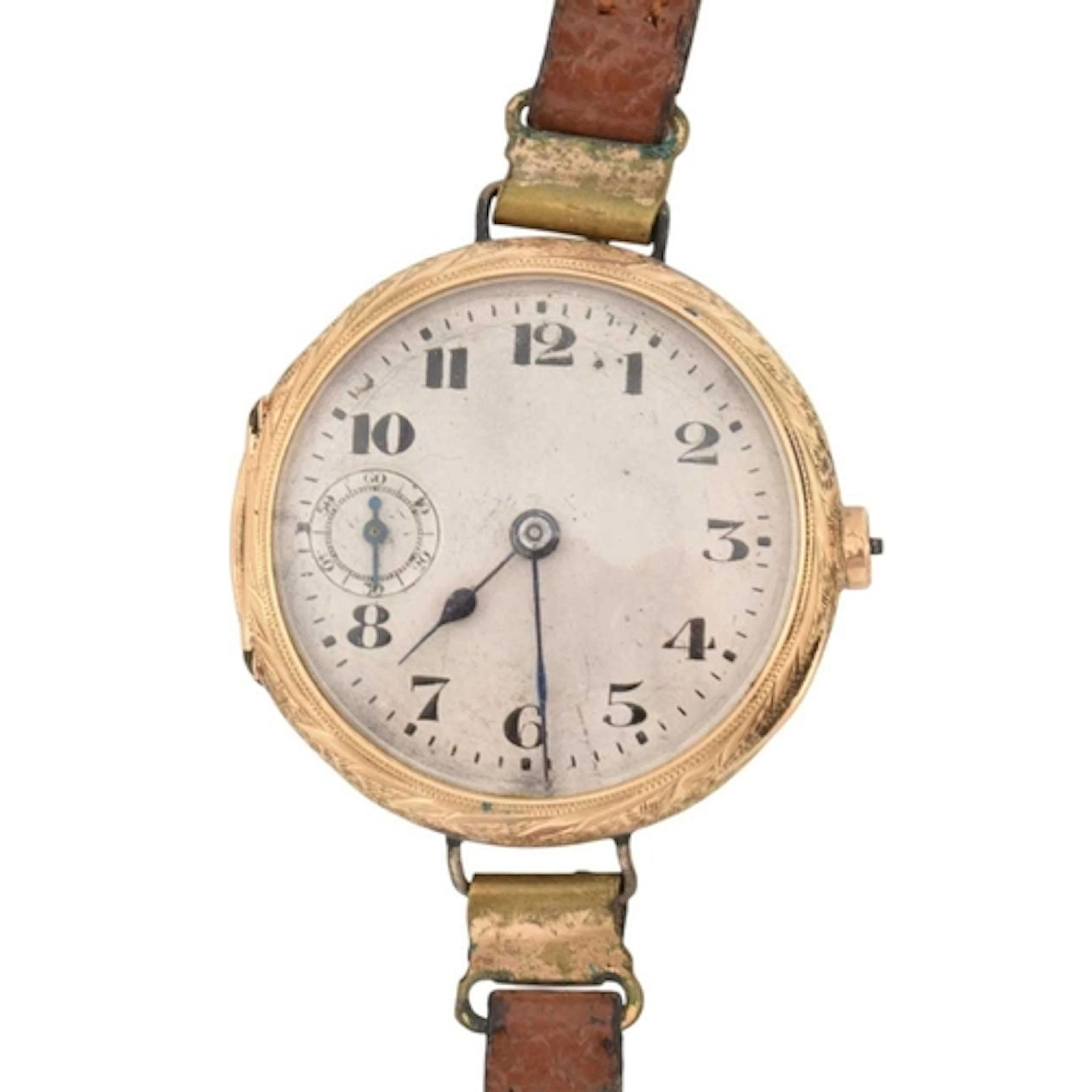A Swiss 14ct gold cased wristwatch AF. Movement stamped Elec...