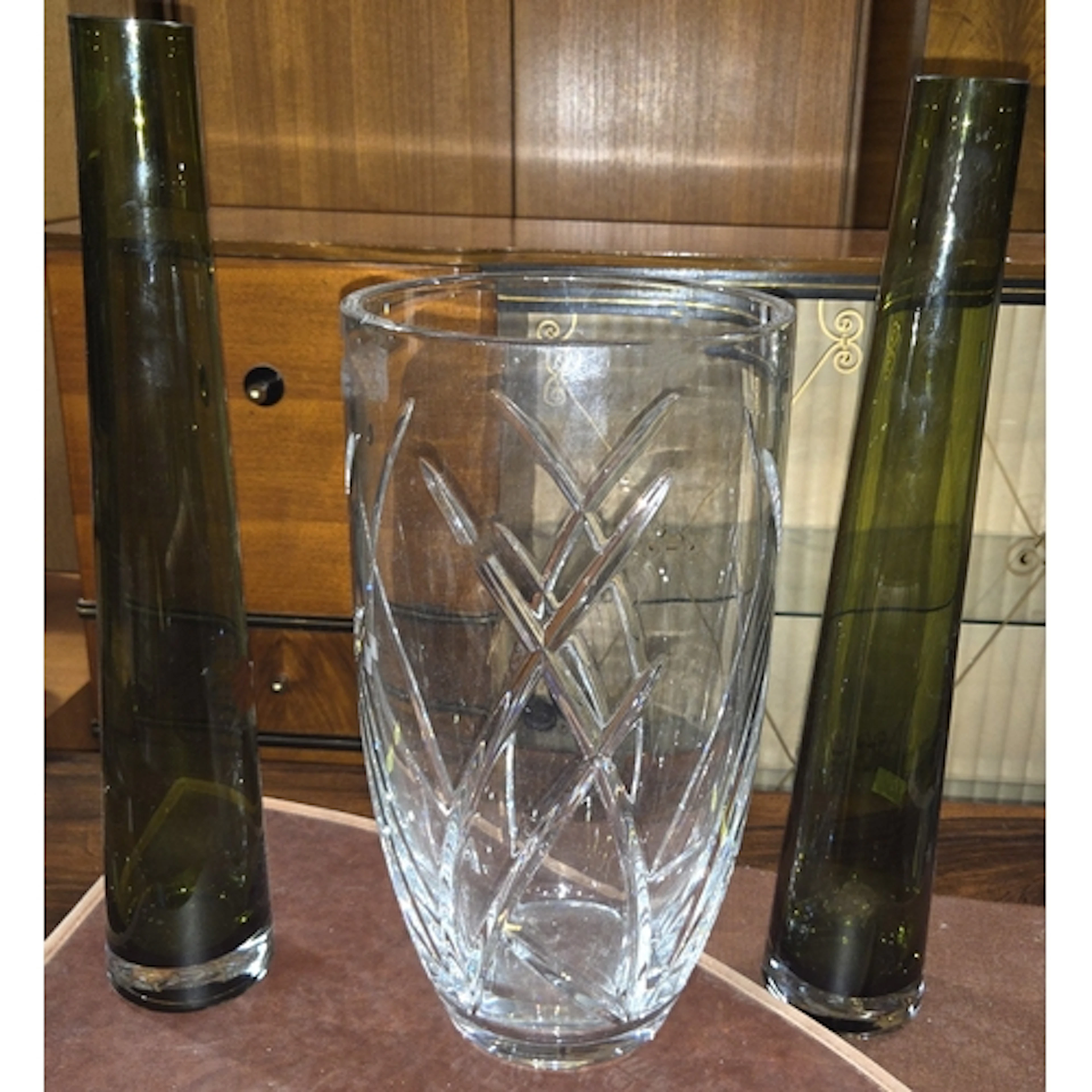 A large Waterford vase designed by John Rocha, height 35cm; ...
