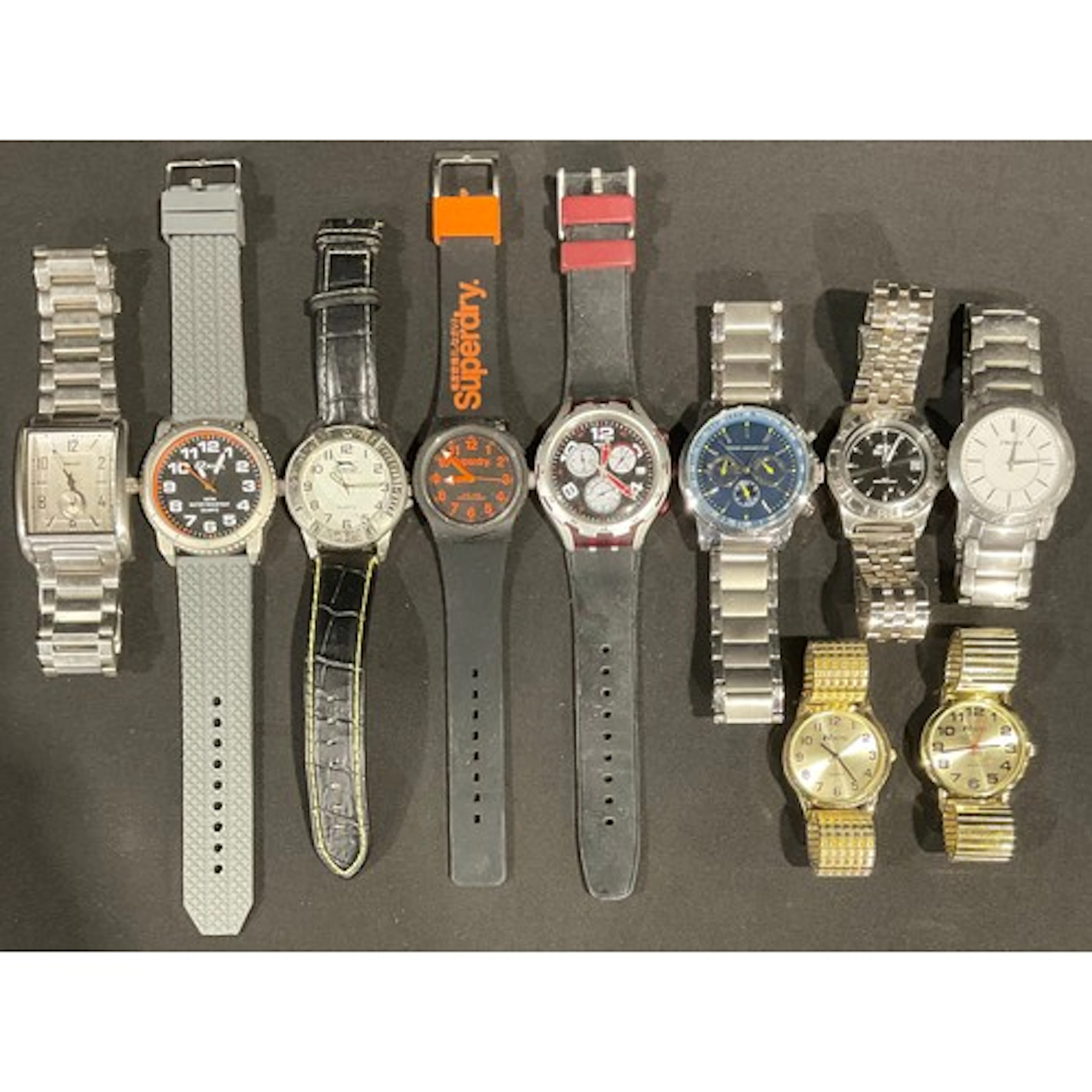 Watches - A DKNY NY-1332 rectangle metal watch; another DKNY...