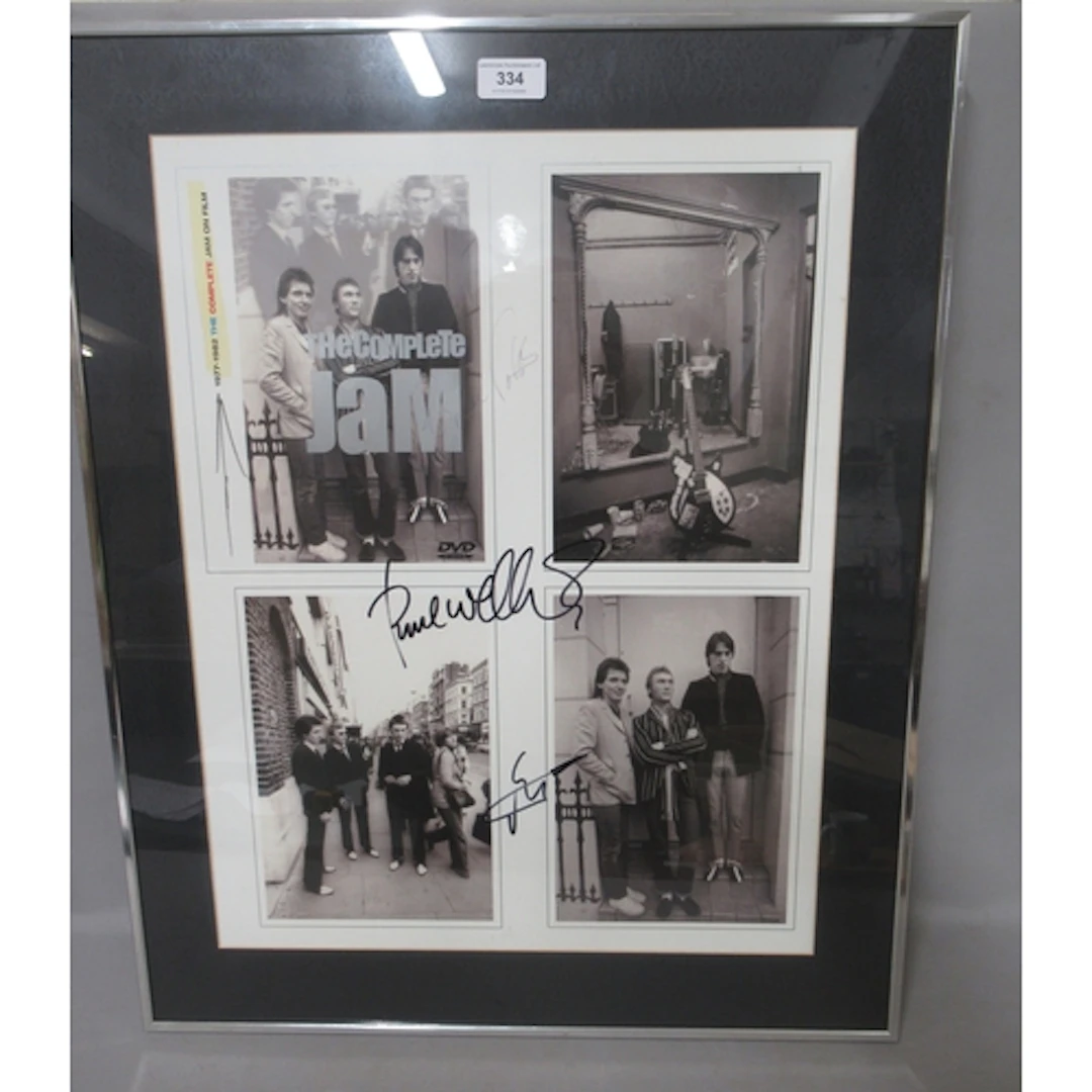 The Jam, signed black and white poster, for the Complete Jam...