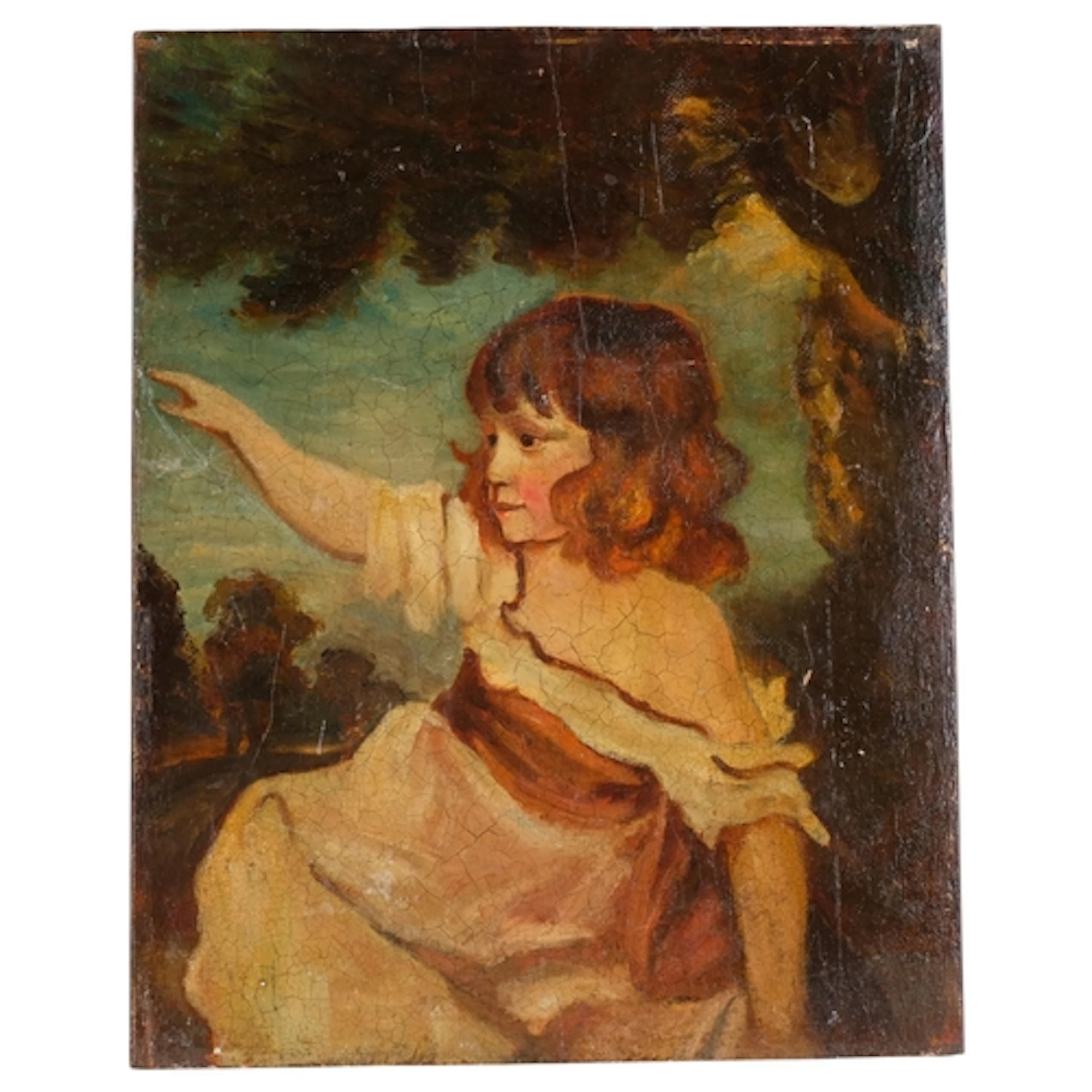 After Joshua Reynolds, Master Hare, oil on wood panel, 40cm ...