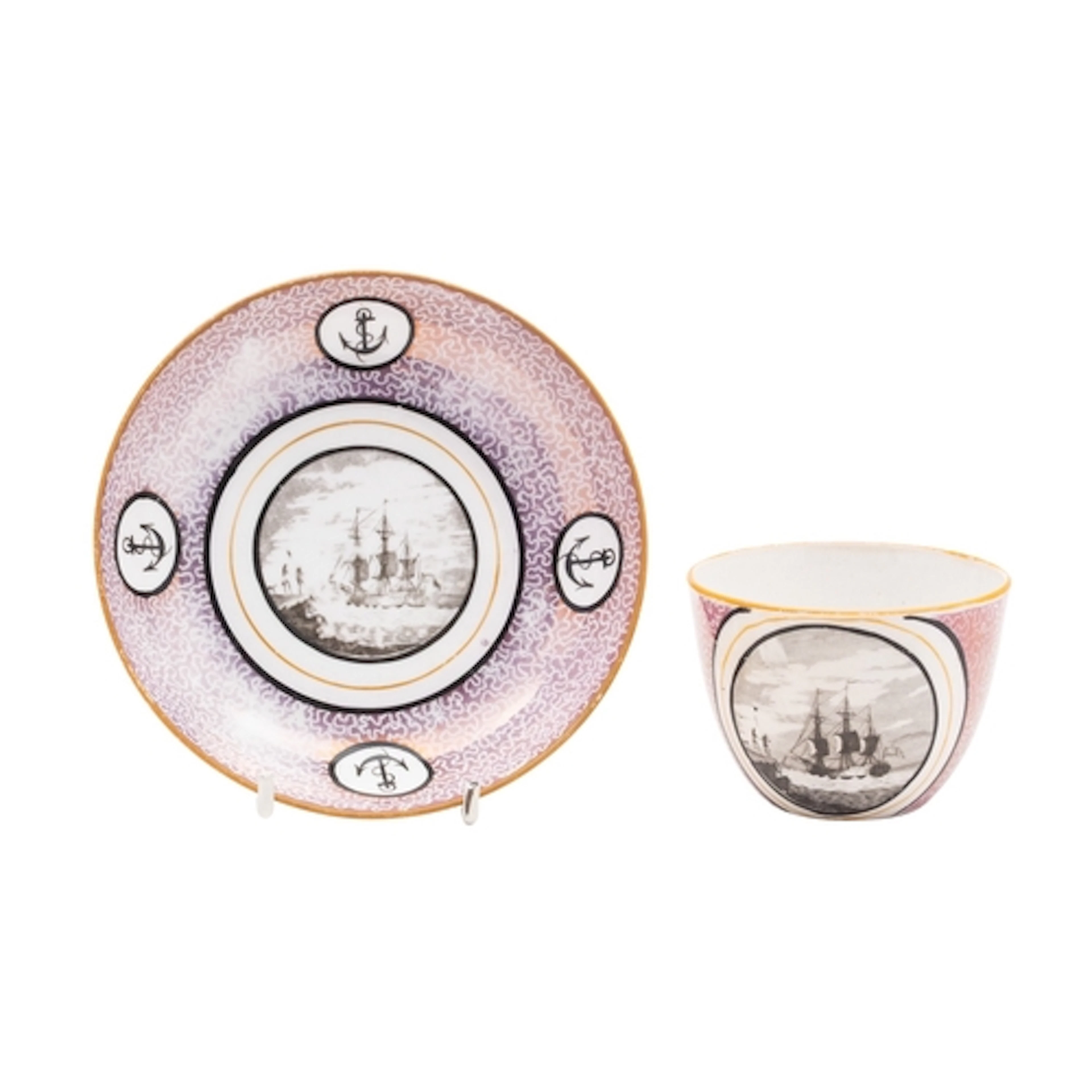 A Thomas Wolfe [formerly Factory Z) teacup and saucer, circa...
