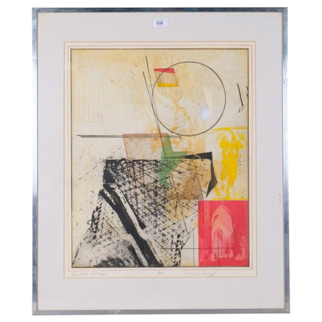 David Freed (born 1936), The Red Passage, colour etching, si...