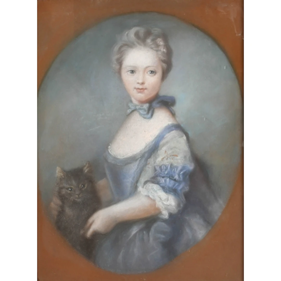 After Jean-Baptiste Perronneau (1715-1783) French. "La Fille...