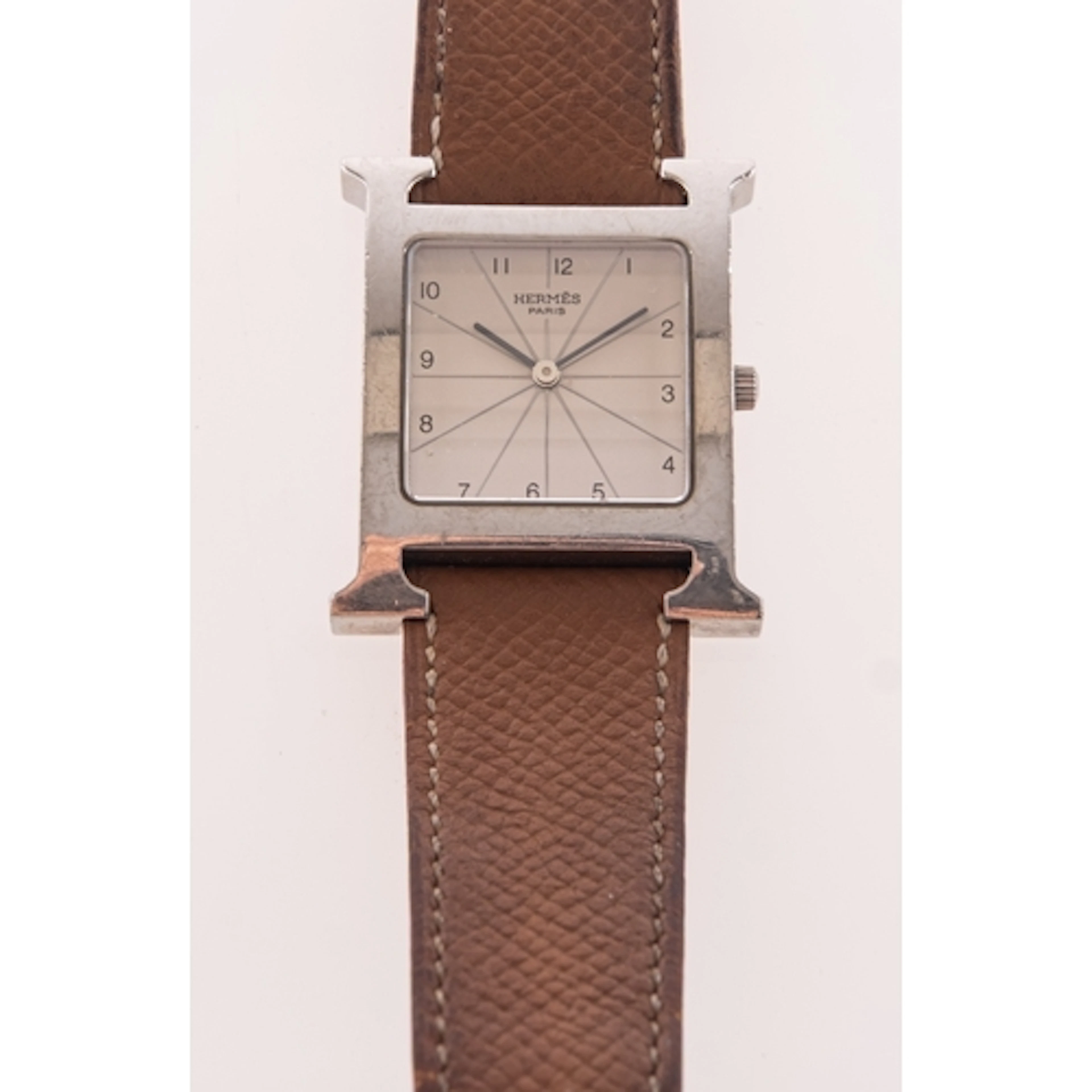 Hermes Heure H a quartz wristwatch, model HH1.210 the silver...