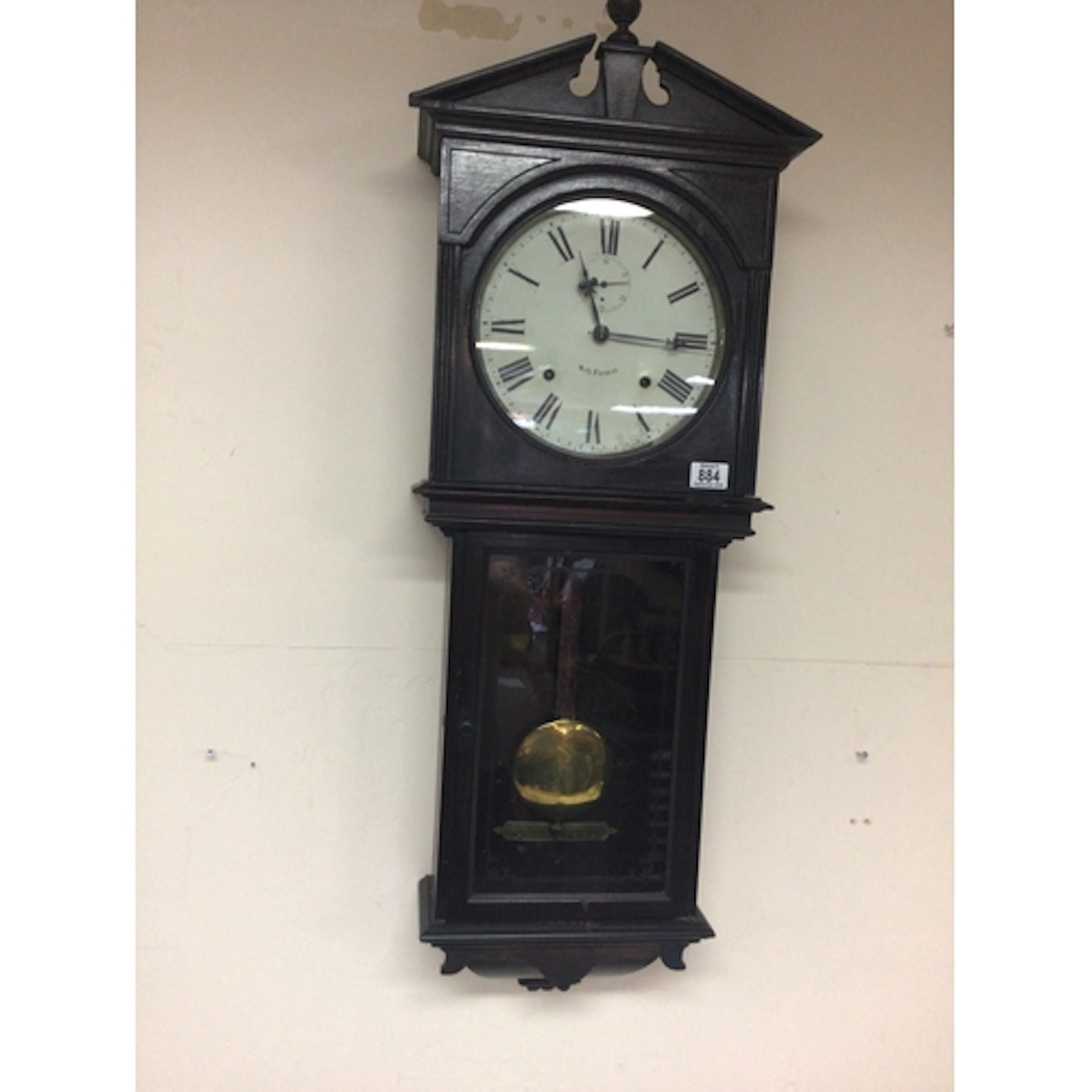 A Victorian American wall clock Seth Thomas with a visible p...
