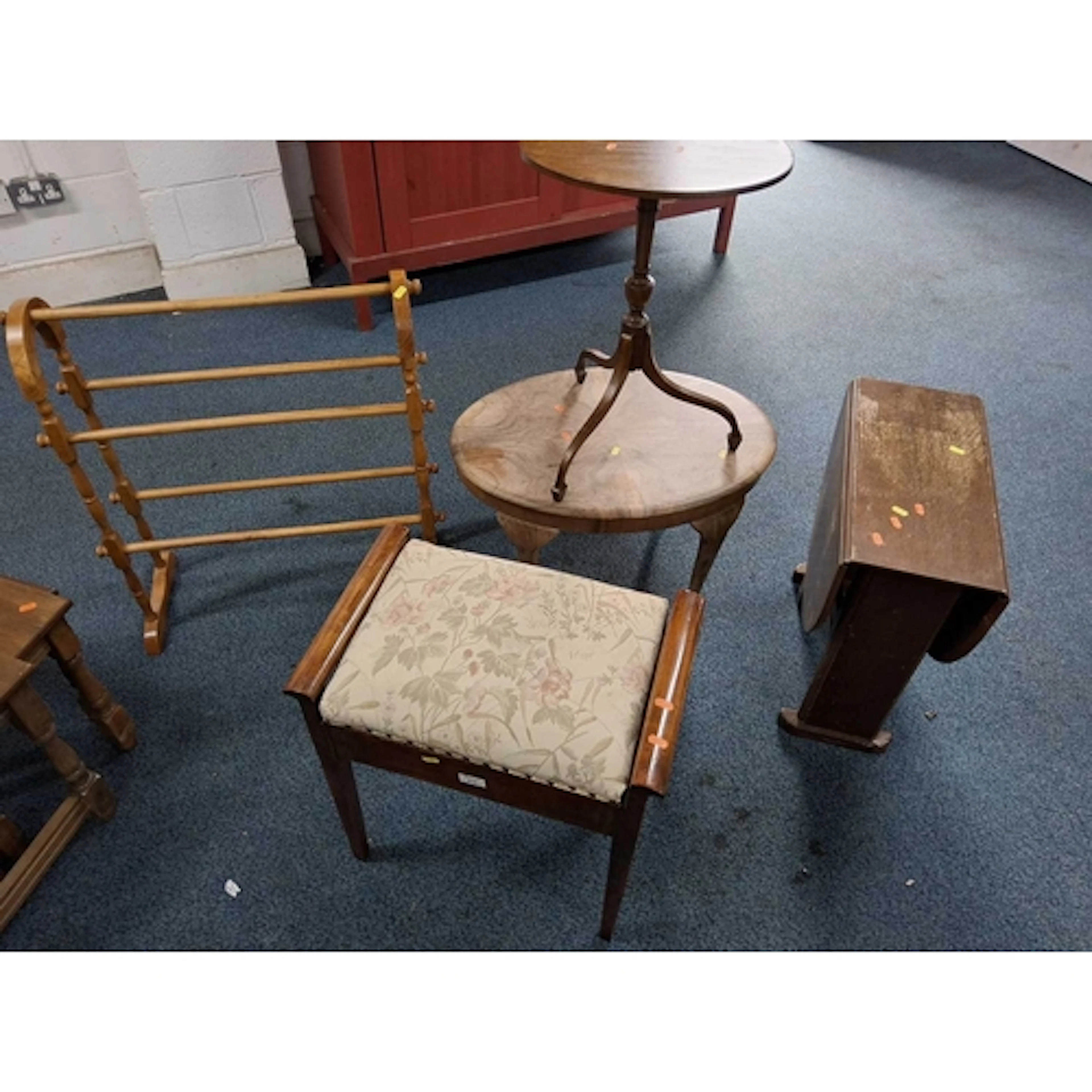 A SELECTION OF OCCASIONAL FURNITURE, to include a piano stoo...