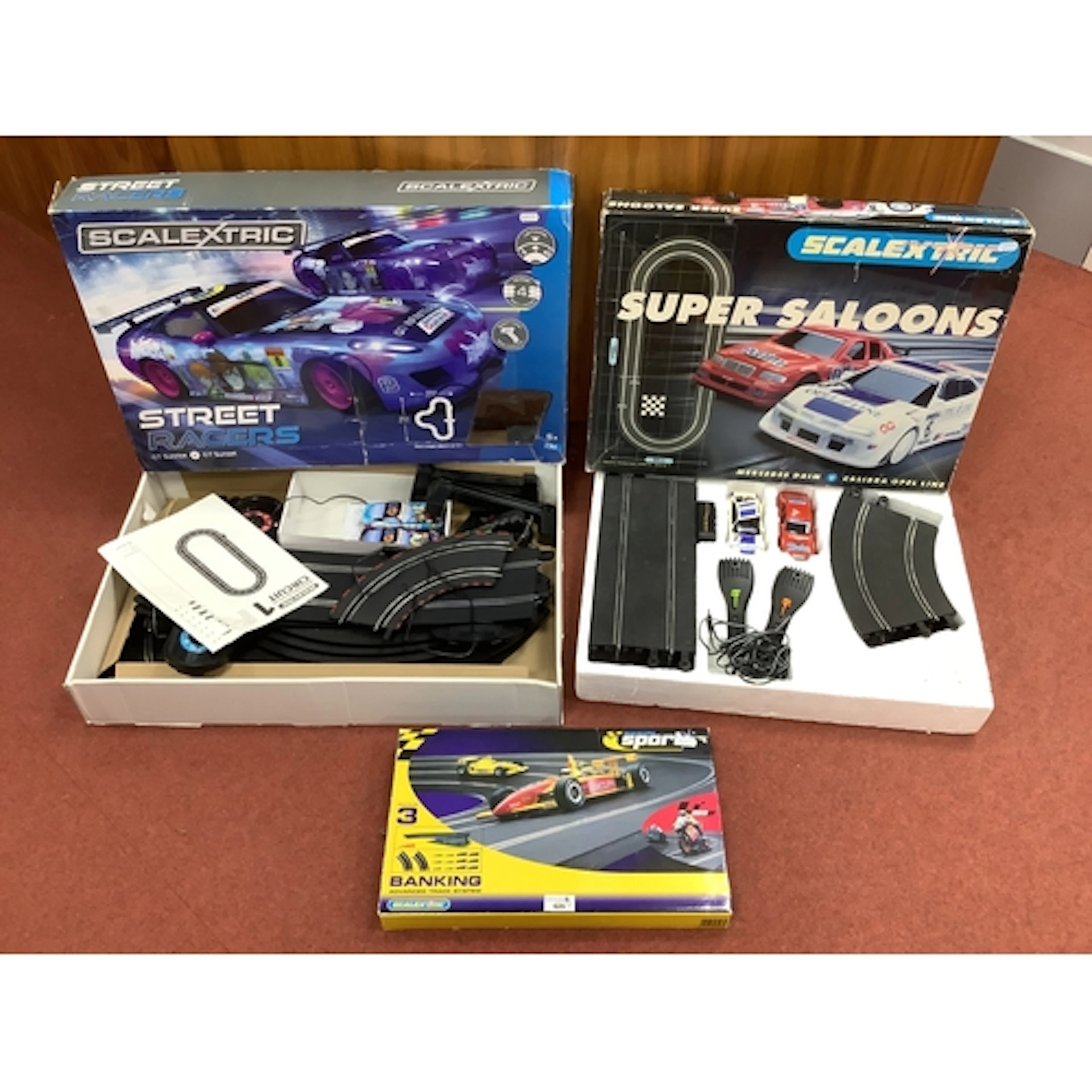 Two 1:32 scale Scalextric slot car sets comprising of #C1016...