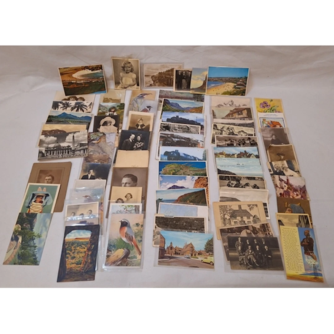 Vintage Postcards & Photographs incl. birds, railways, world...