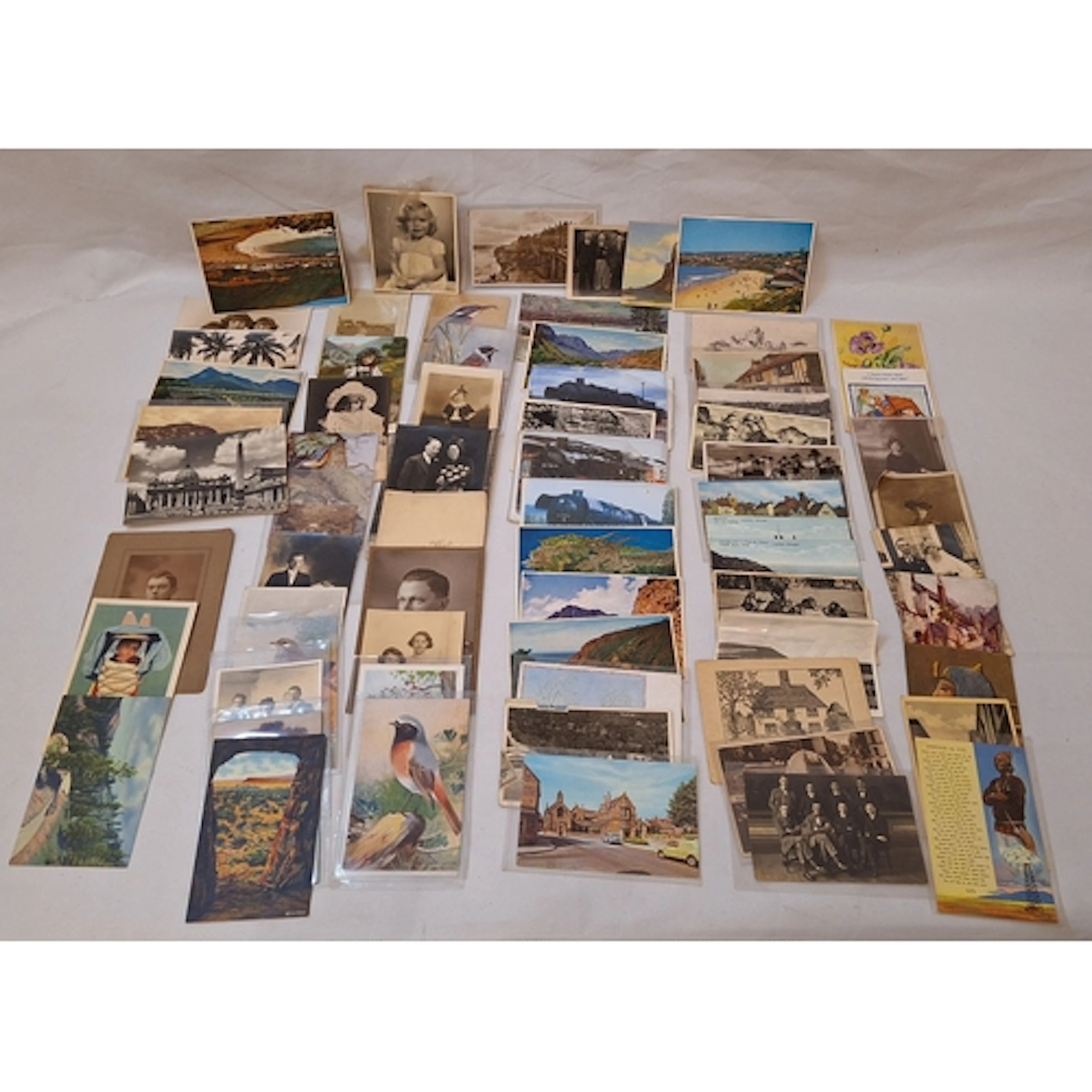 Vintage Postcards & Photographs incl. birds, railways, world...